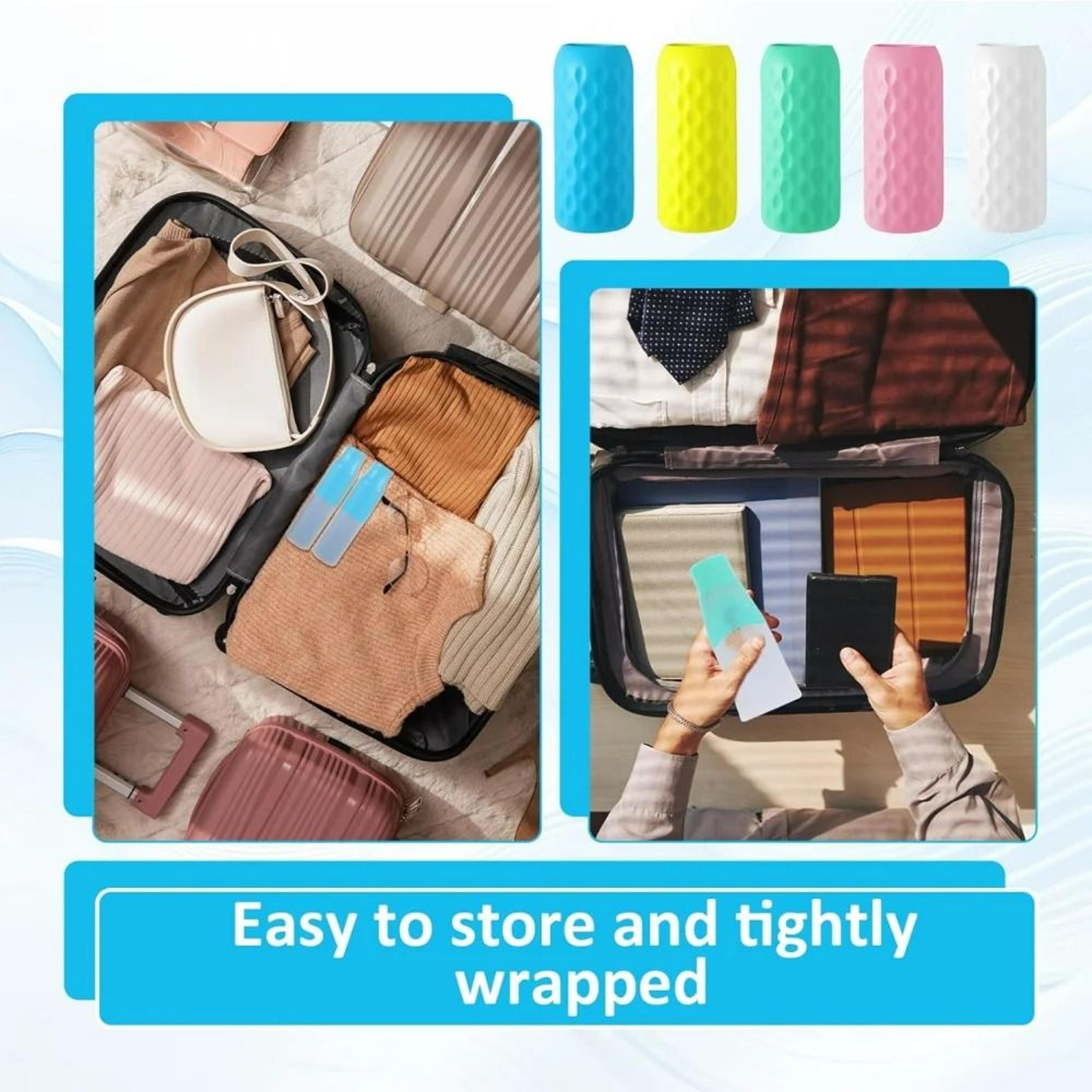 Universal Elastic Silicone LeakProof Travel Bottle Covers 5