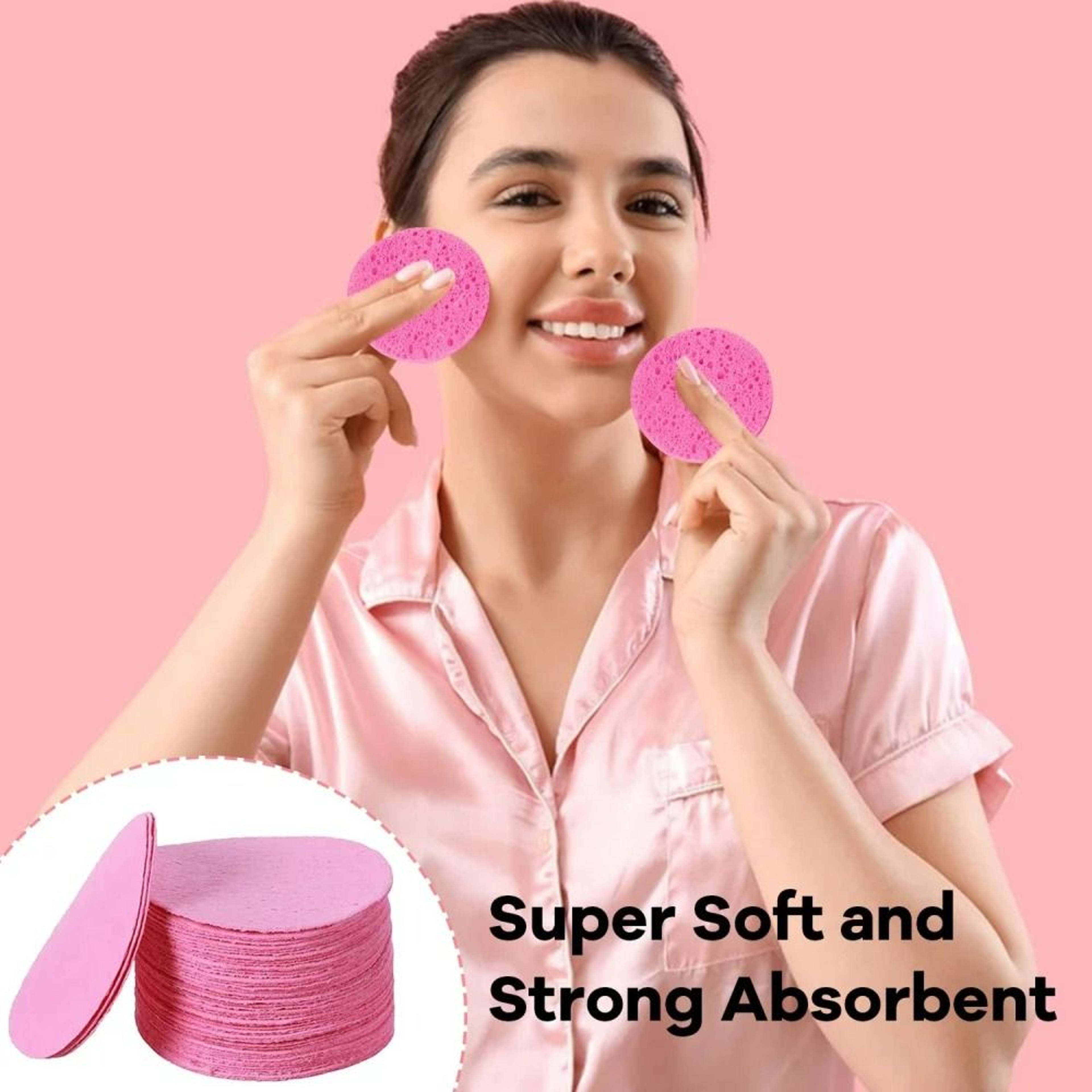 100 Natural Compressed Cellulose Facial Cleansing Sponges  Pack Of 10  4