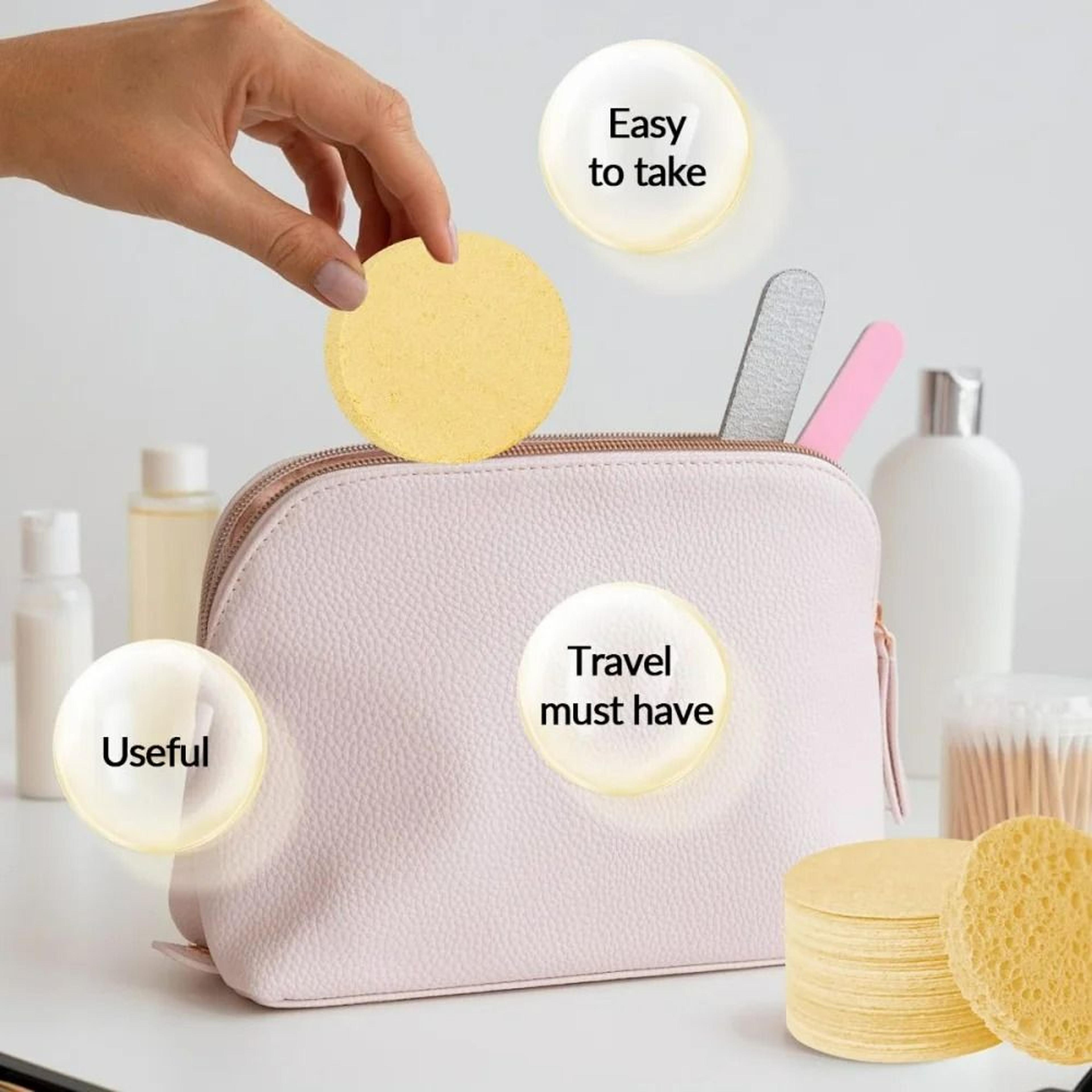 100 Natural Compressed Cellulose Facial Cleansing Sponges  Pack Of 10  6