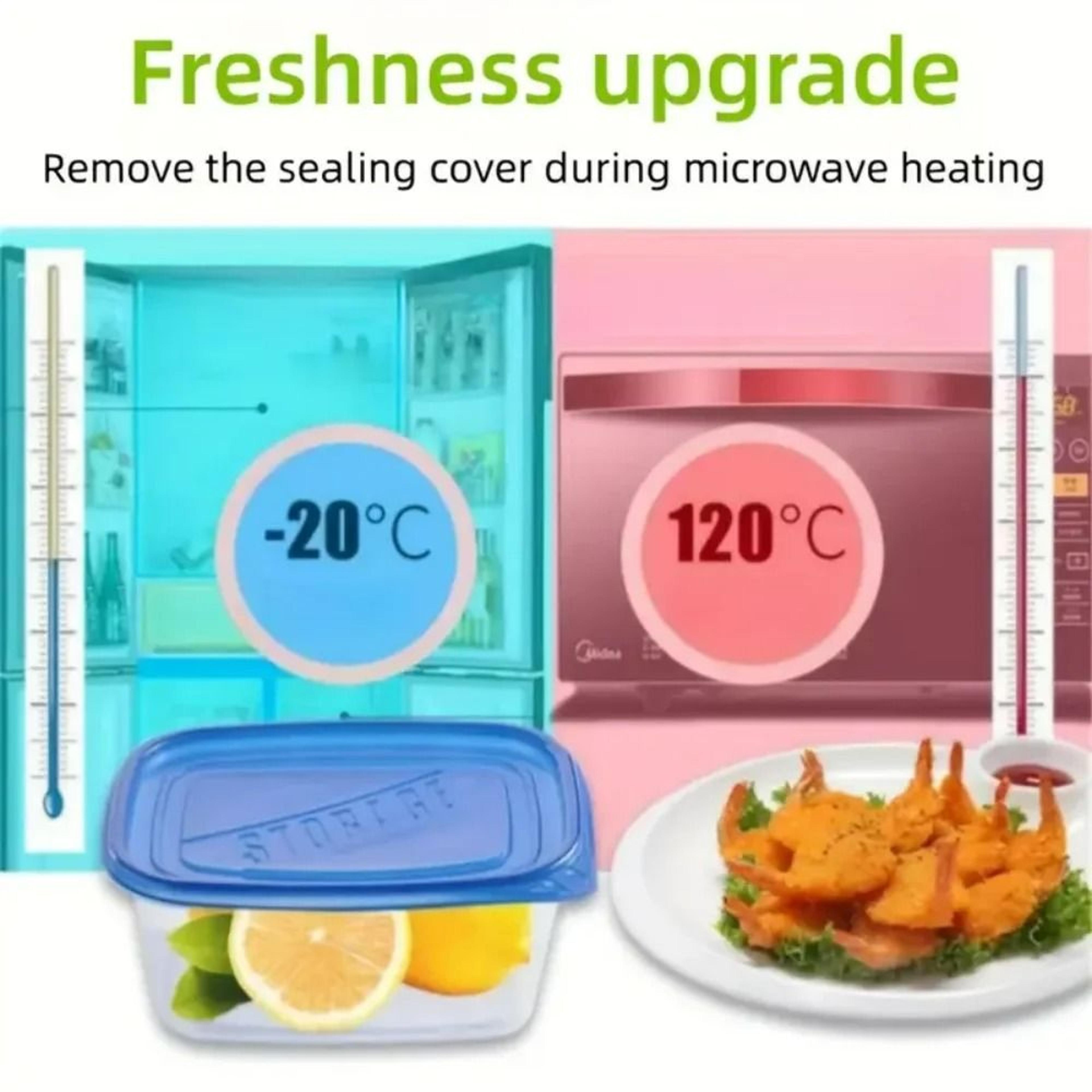 Rectangular Meal Prep Containers With Colorful Lids  Pack Of 6  4