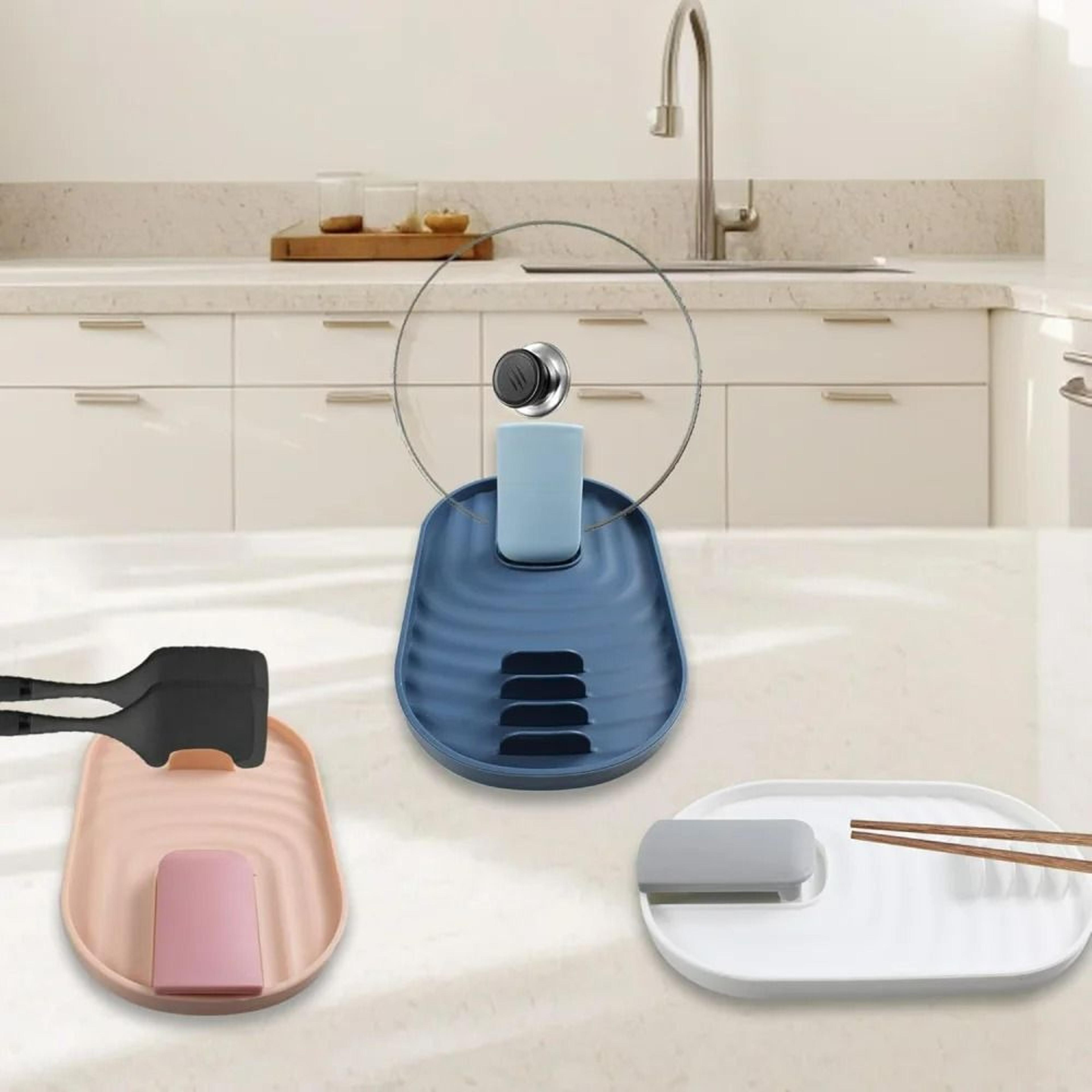 Foldable MultiFunctional Kitchen Spoon Rest  Pot Lid Stand 4