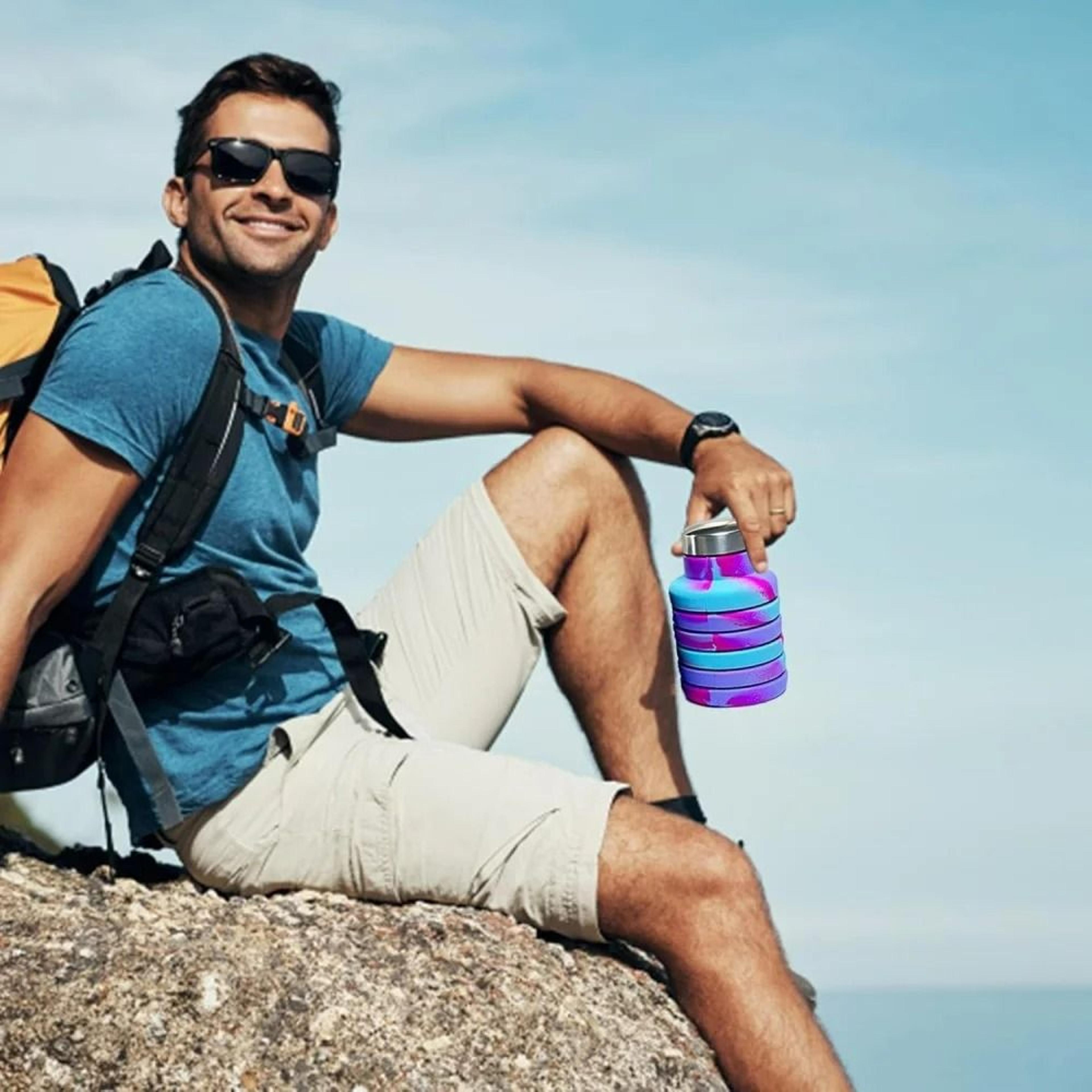 Collapsible Silicone Outdoor Travel  Hiking Water Bottle 6