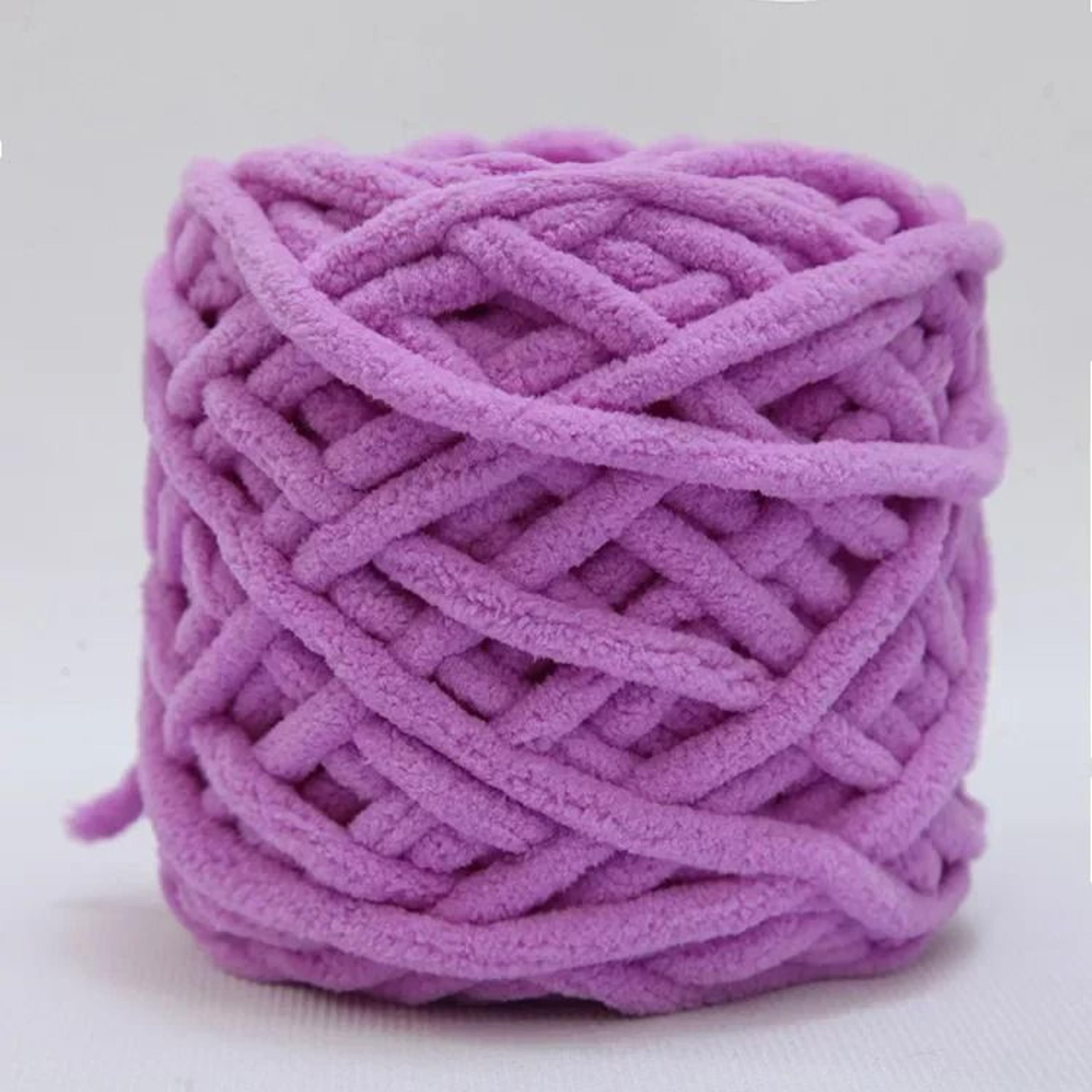 Soft Chenille Velvet Chunk Knitting Yarn Ball 35 Oz  100 G 19