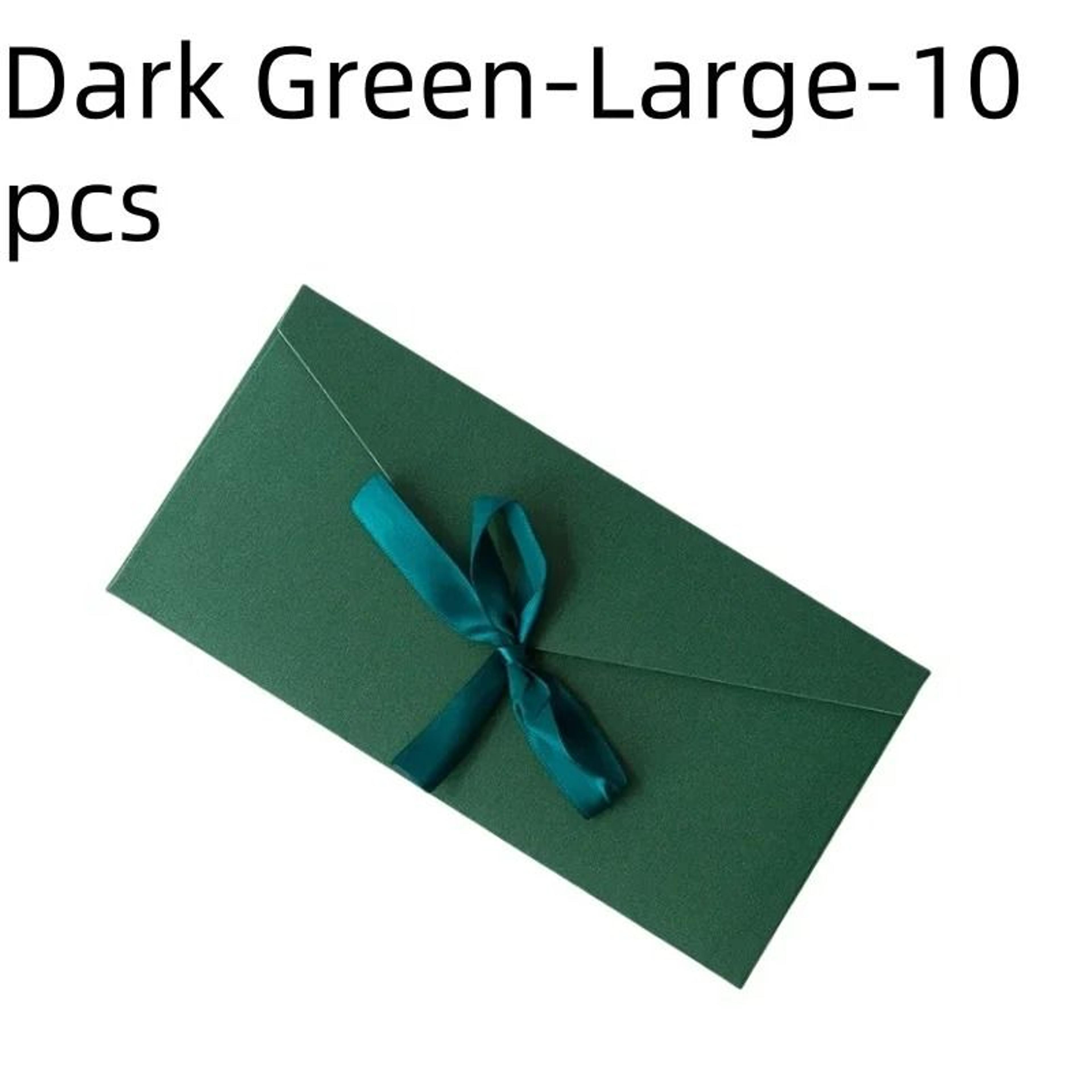 10Piece Pearlescent Ribbon Bow Envelopes Set 12
