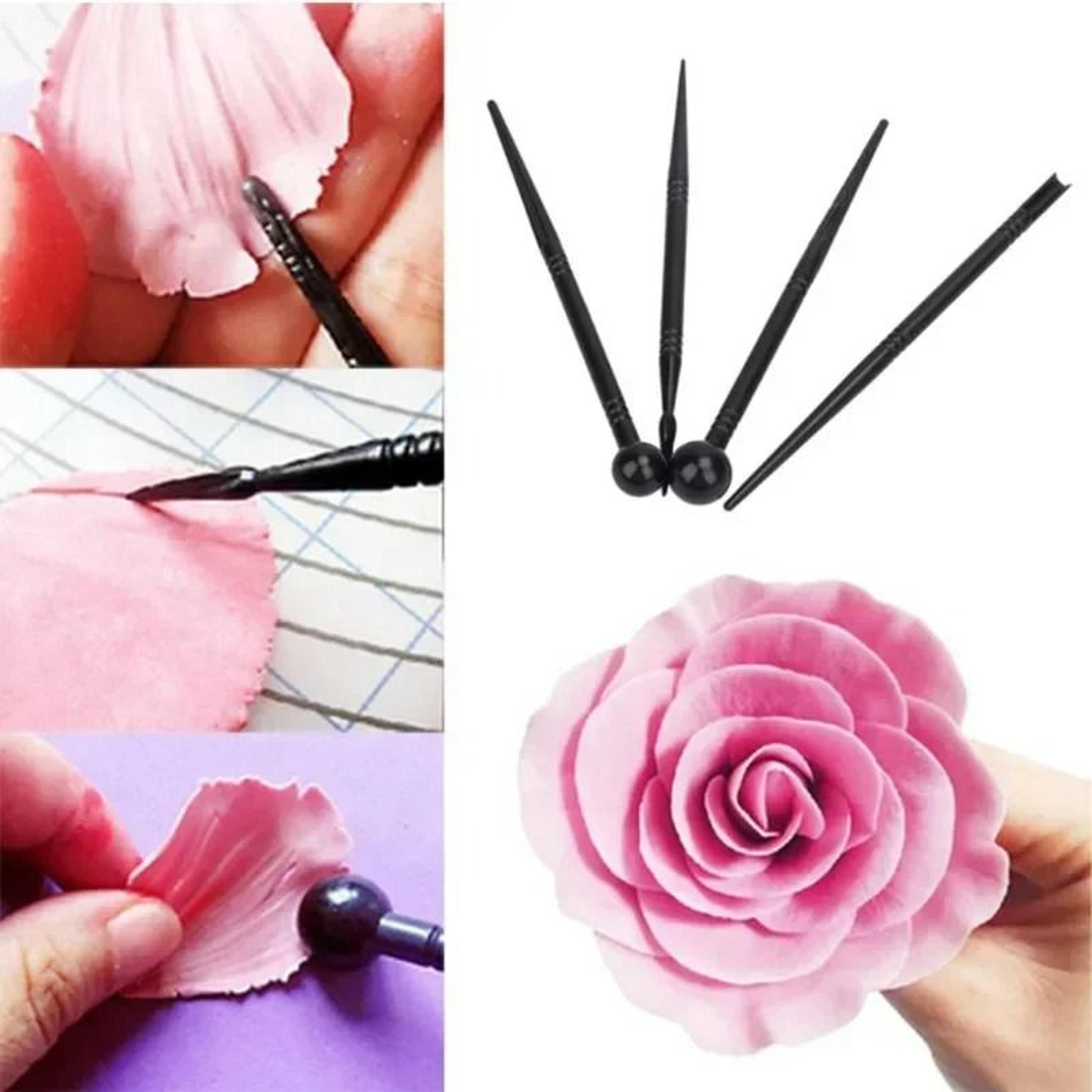 4Piece Stainless Steel DoubleEnded Clay Ball Stylus Tools 4