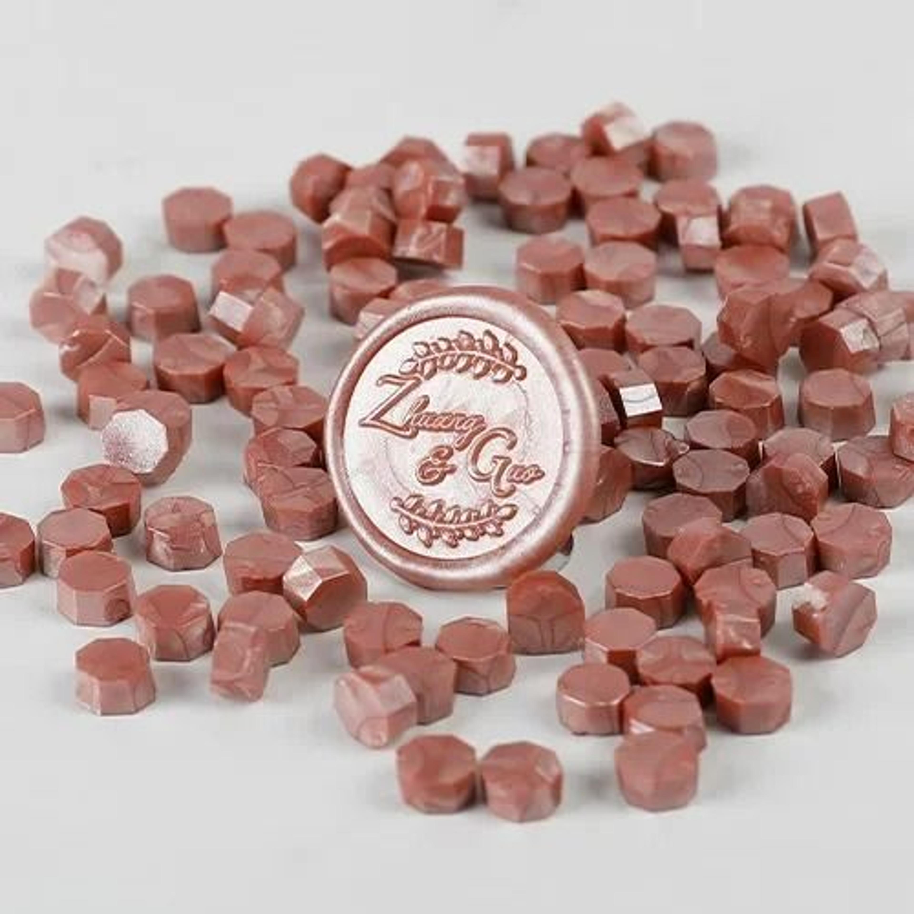 100 Piece Retro Sealing Wax Beads Octagon Stamp Wax For Vintage Invitations 13