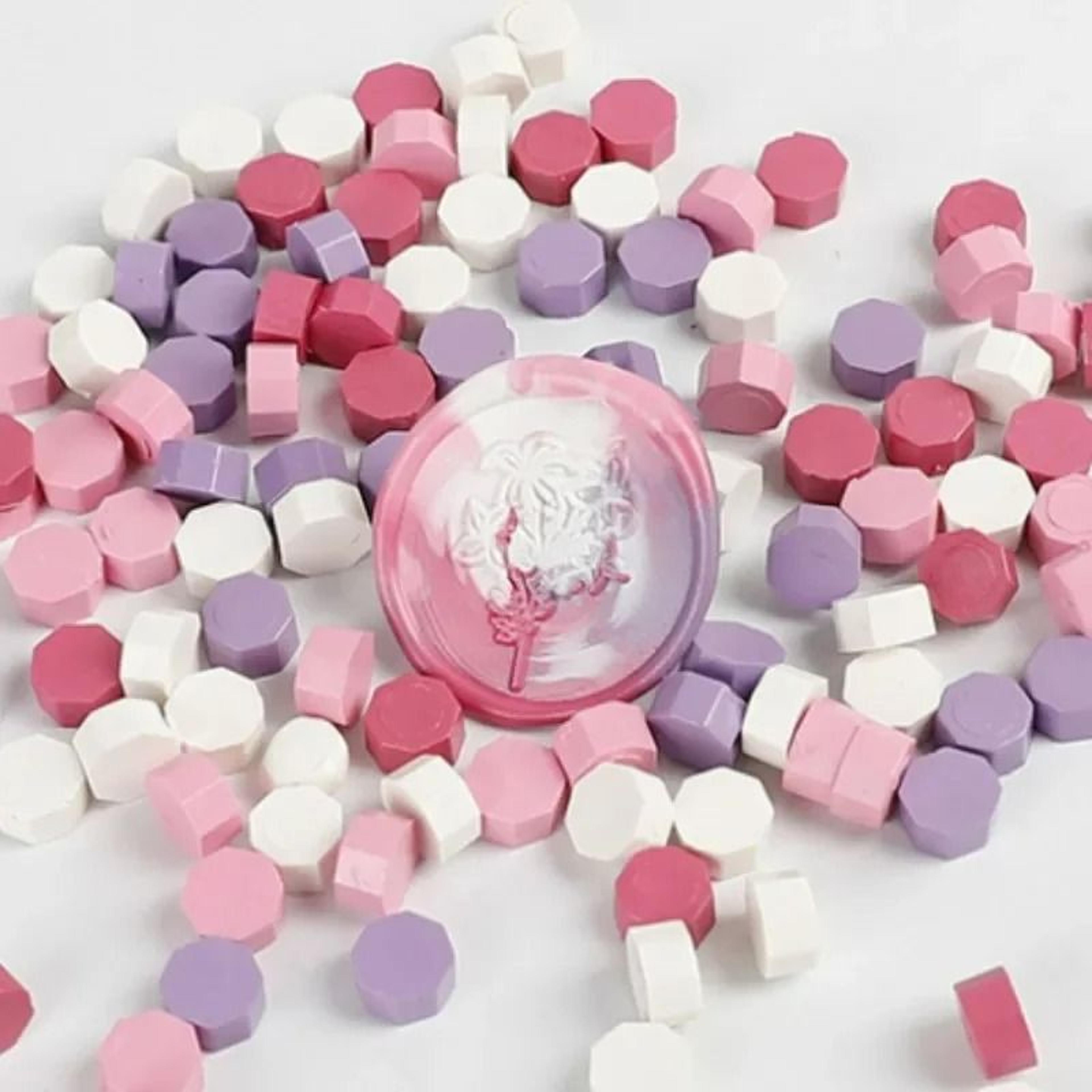 100 Piece Retro Sealing Wax Beads Octagon Stamp Wax For Vintage Invitations 7