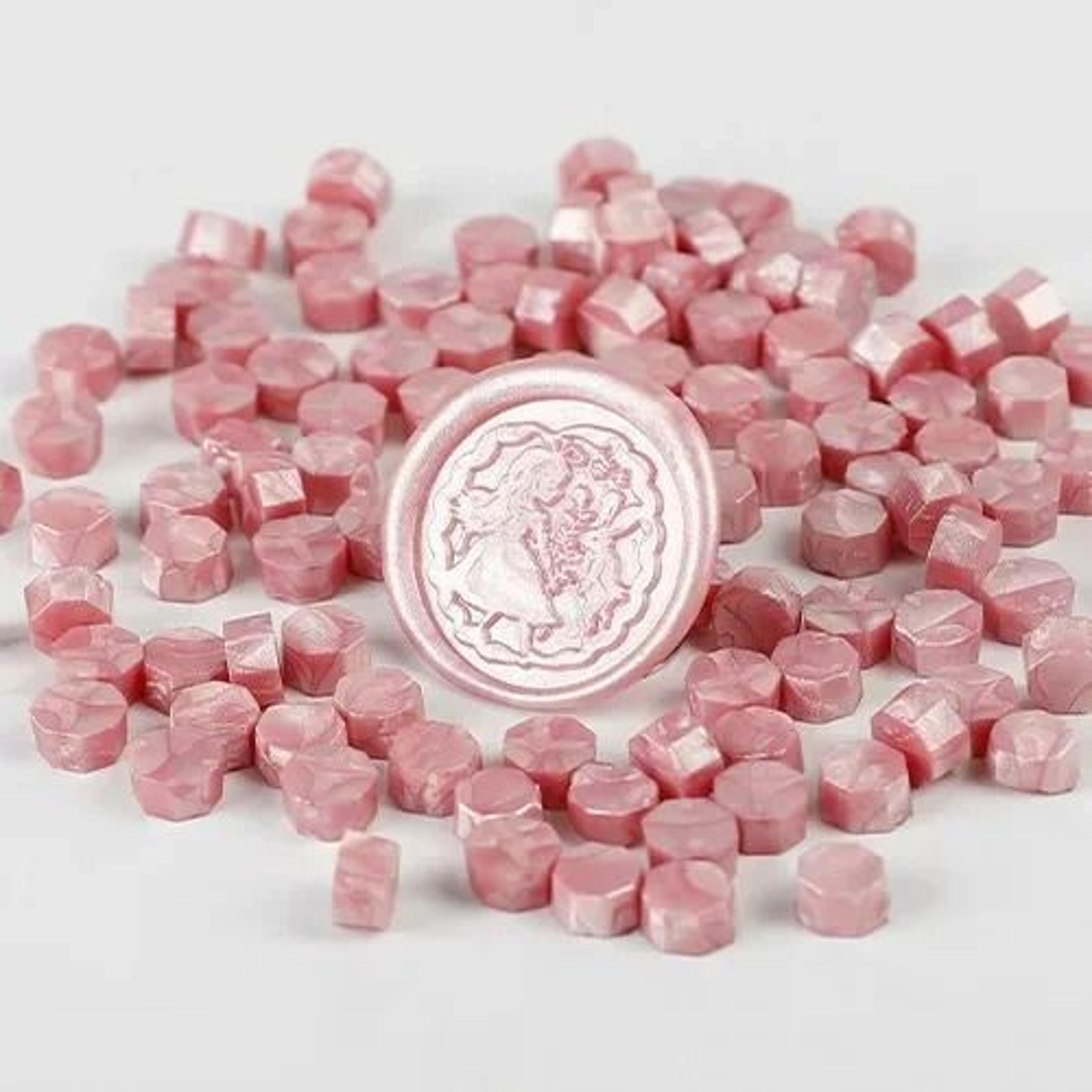 100 Piece Retro Sealing Wax Beads Octagon Stamp Wax For Vintage Invitations 4