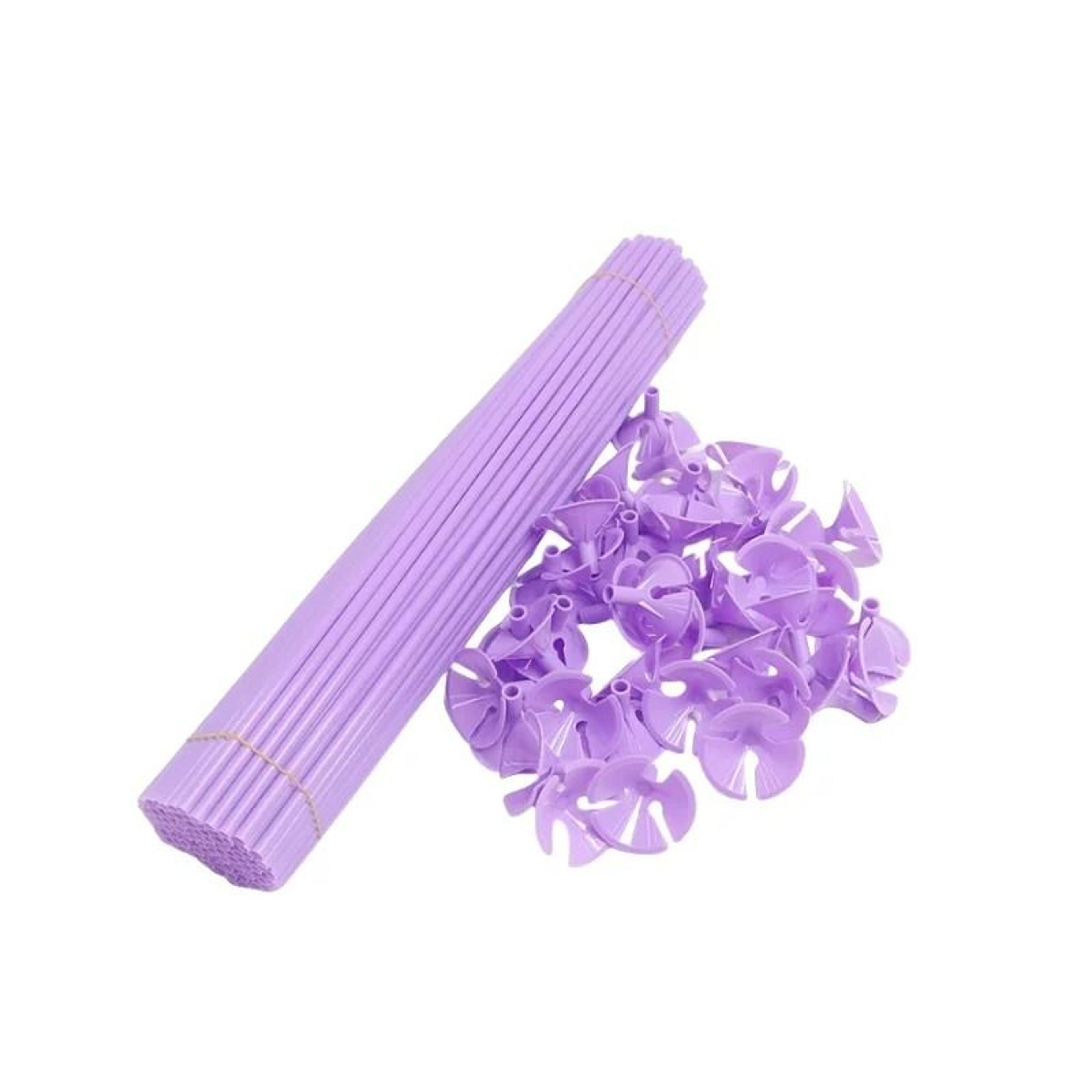 10 Piece White Balloon Sticks With Support Cups Portable Balloon Holder Rods 12