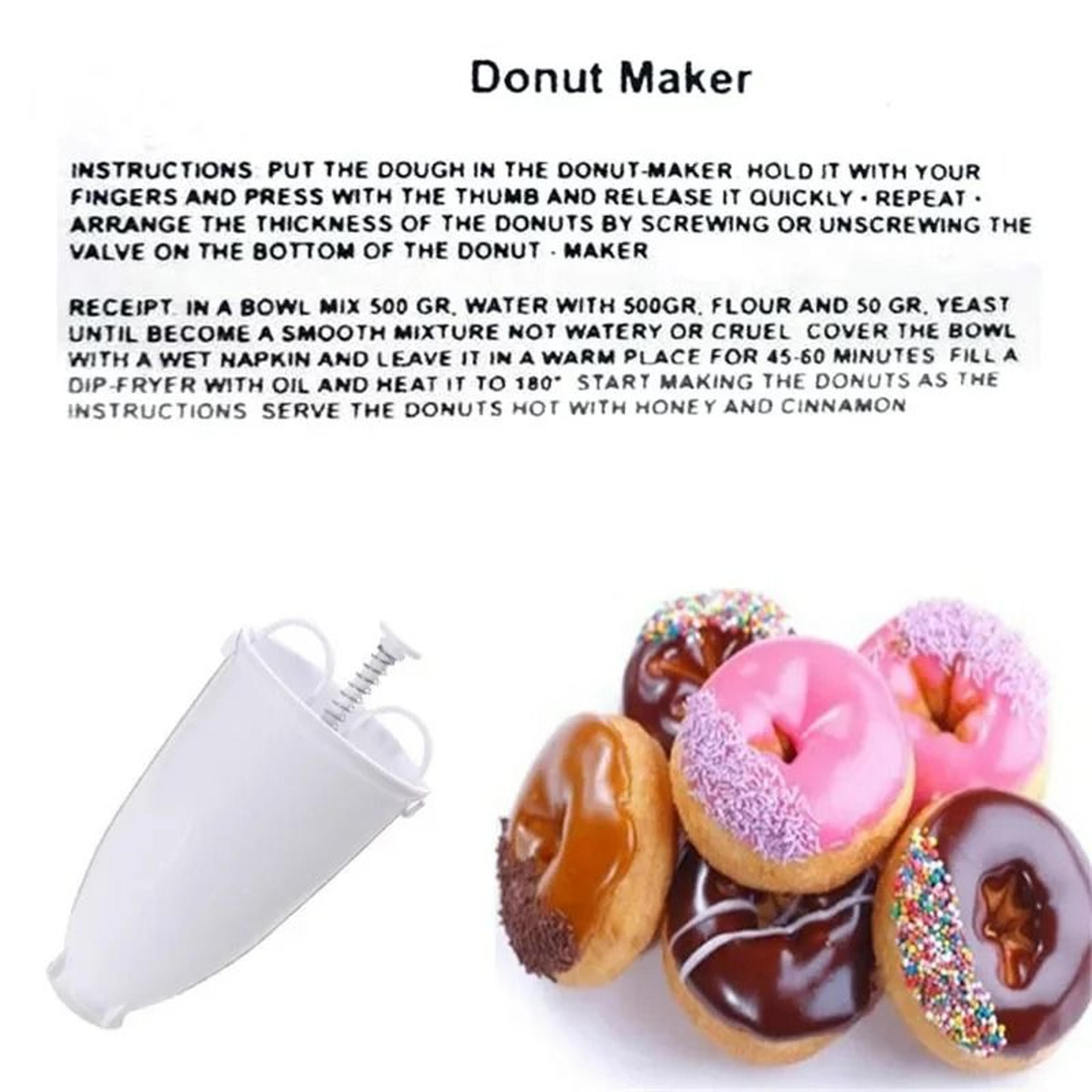 Manual Plastic Donut Maker Dispenser DIY Doughnut Batter Mold Press 2