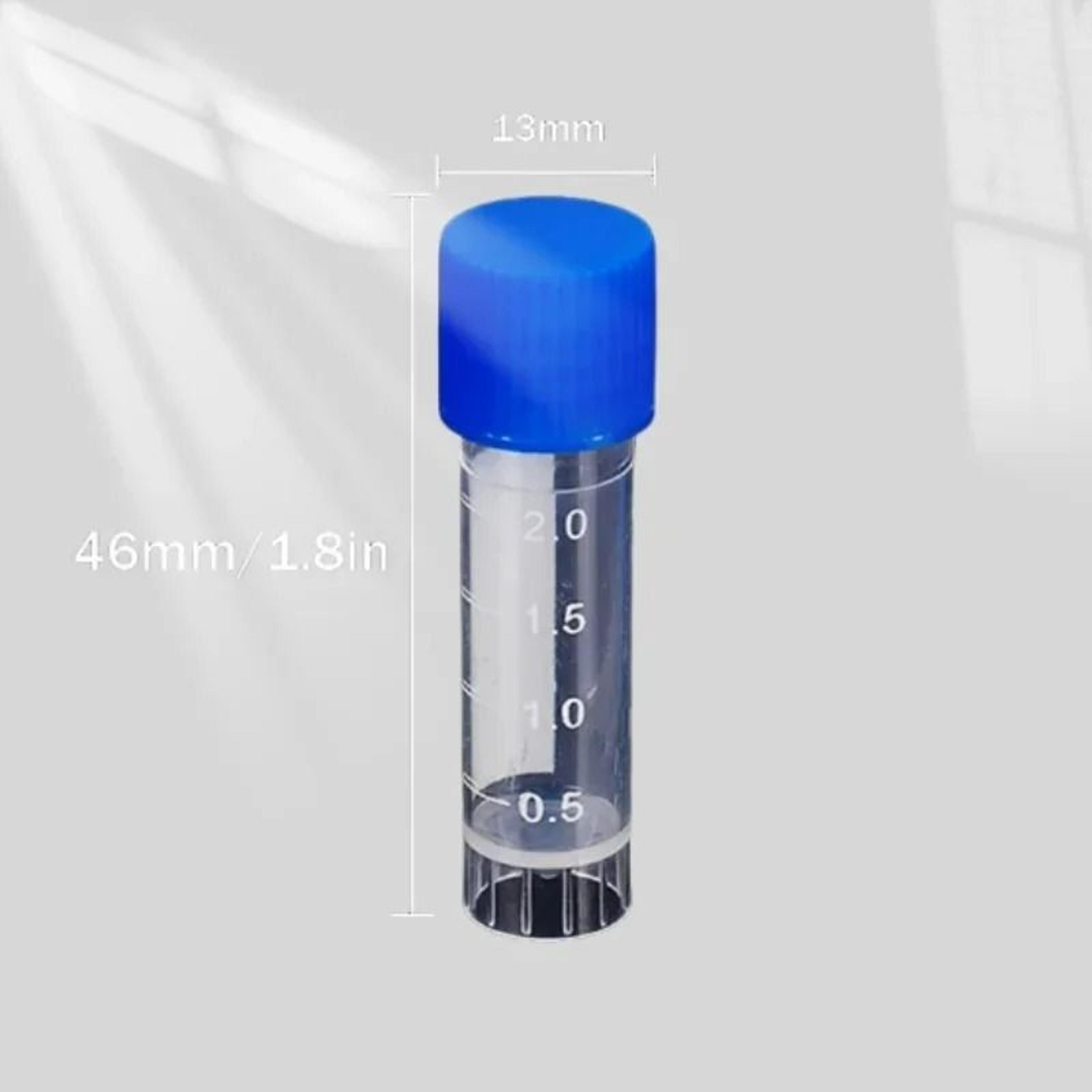 10 Piece Clear Plastic Sample Vials 2 ML Laboratory Test Tubes With Sealing Caps 4