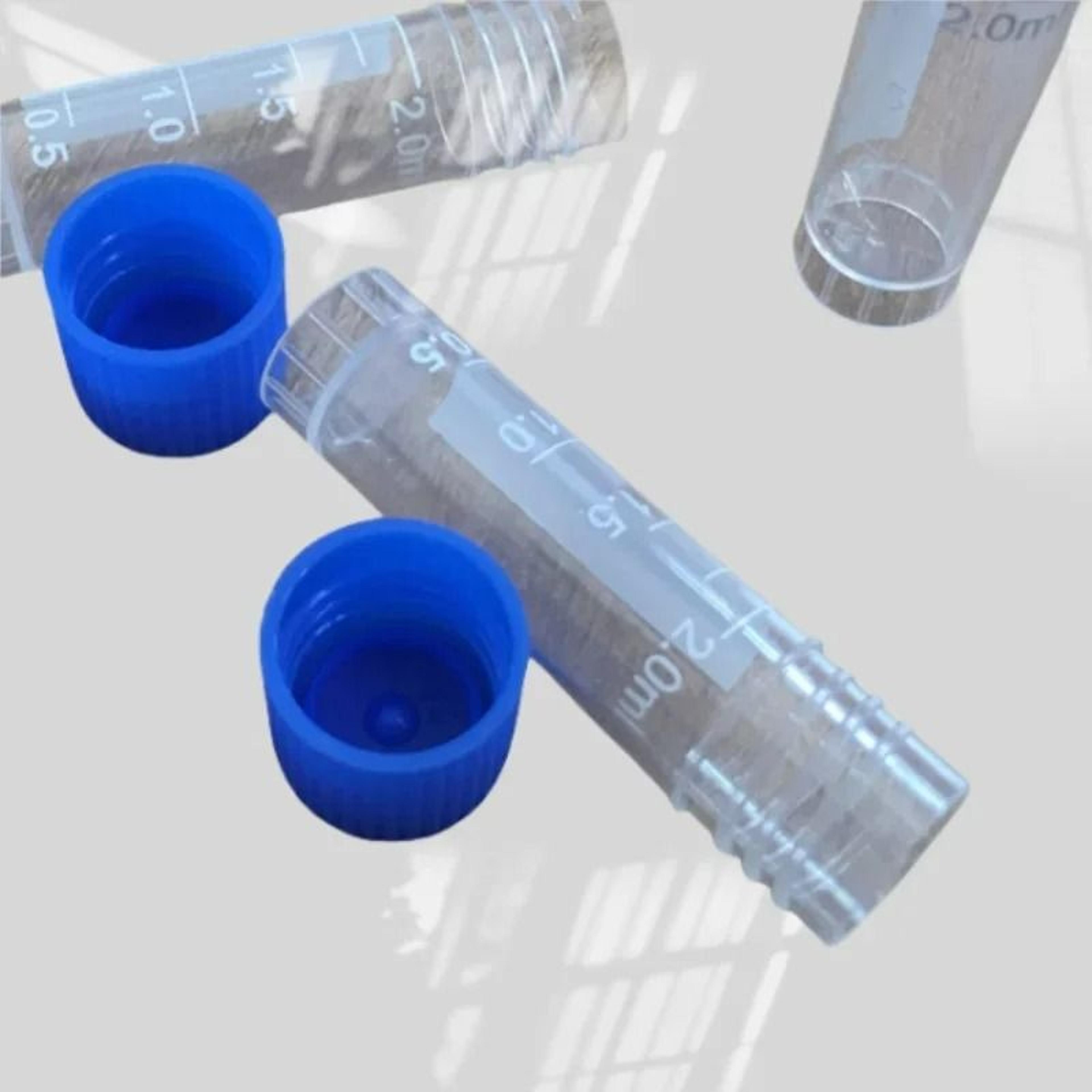 10 Piece Clear Plastic Sample Vials 2 ML Laboratory Test Tubes With Sealing Caps 3