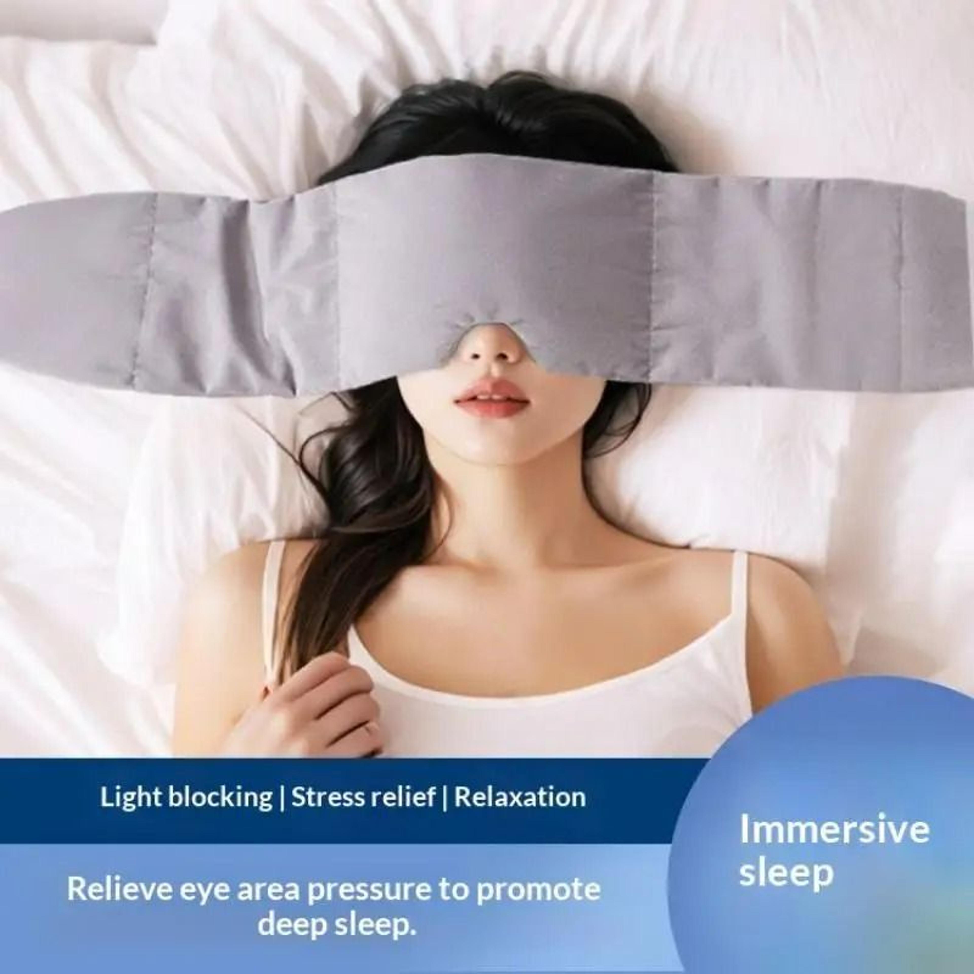 Weighted Gravity Eye Mask Light Blocking Pressure Relief Sleep Mask For Men And Women 3