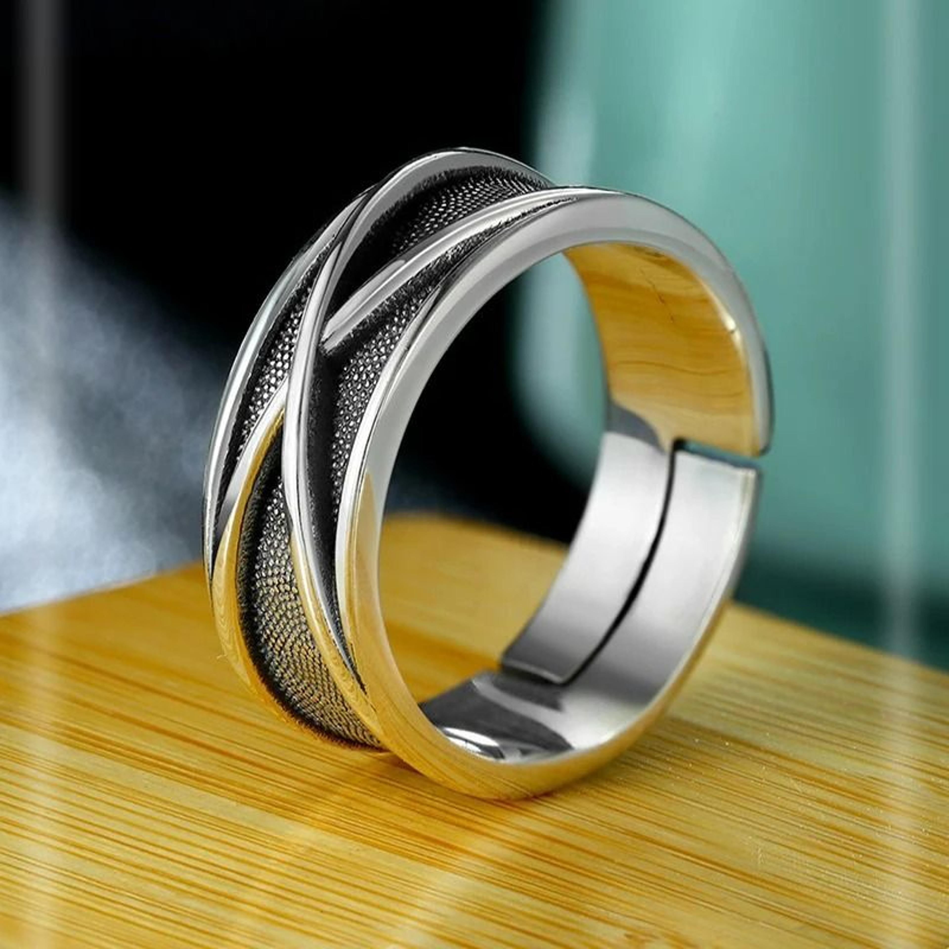 Retro Time Space Ring Gothic Adjustable Open Metal Ring Anime Jewelry Gift 3