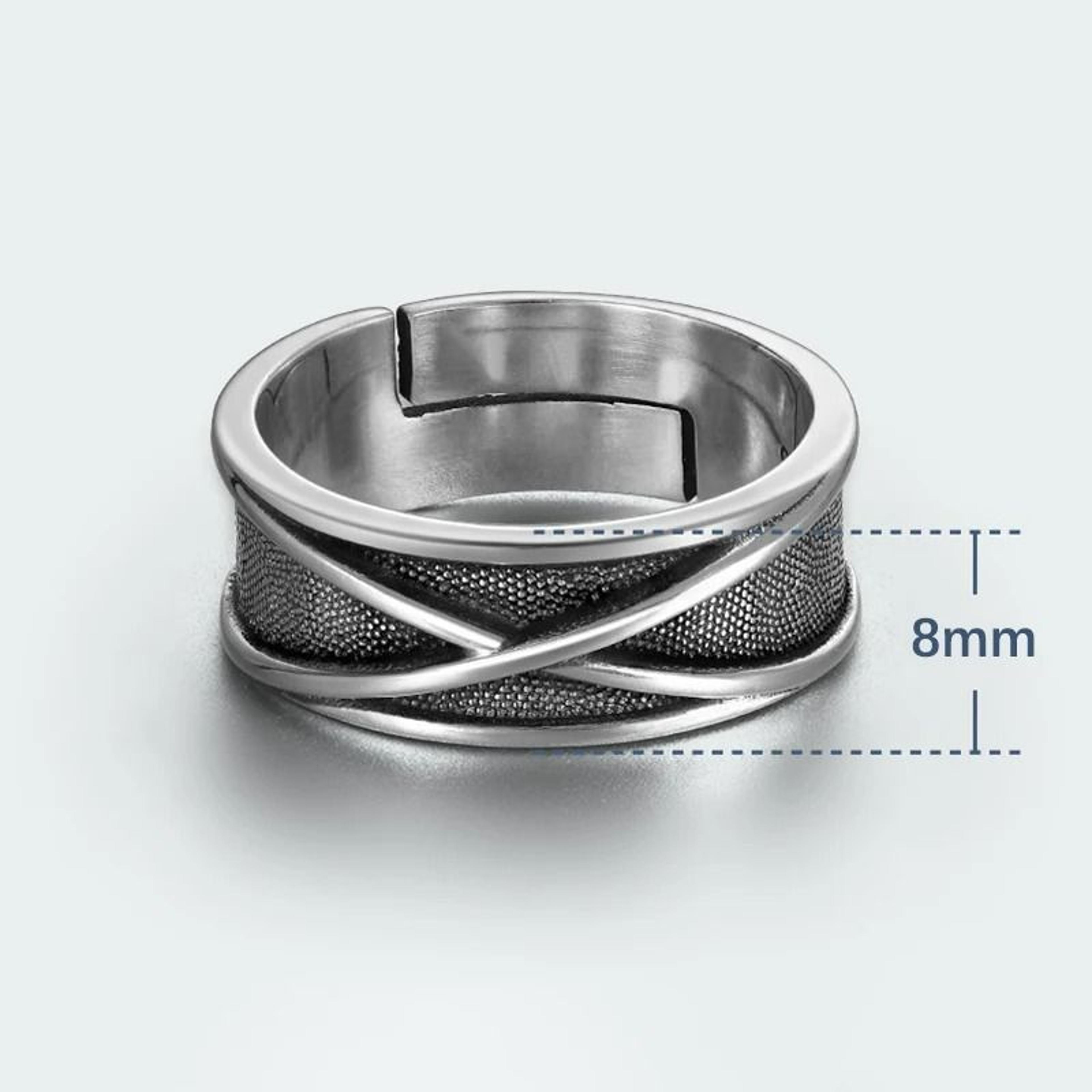 Retro Time Space Ring Gothic Adjustable Open Metal Ring Anime Jewelry Gift 6