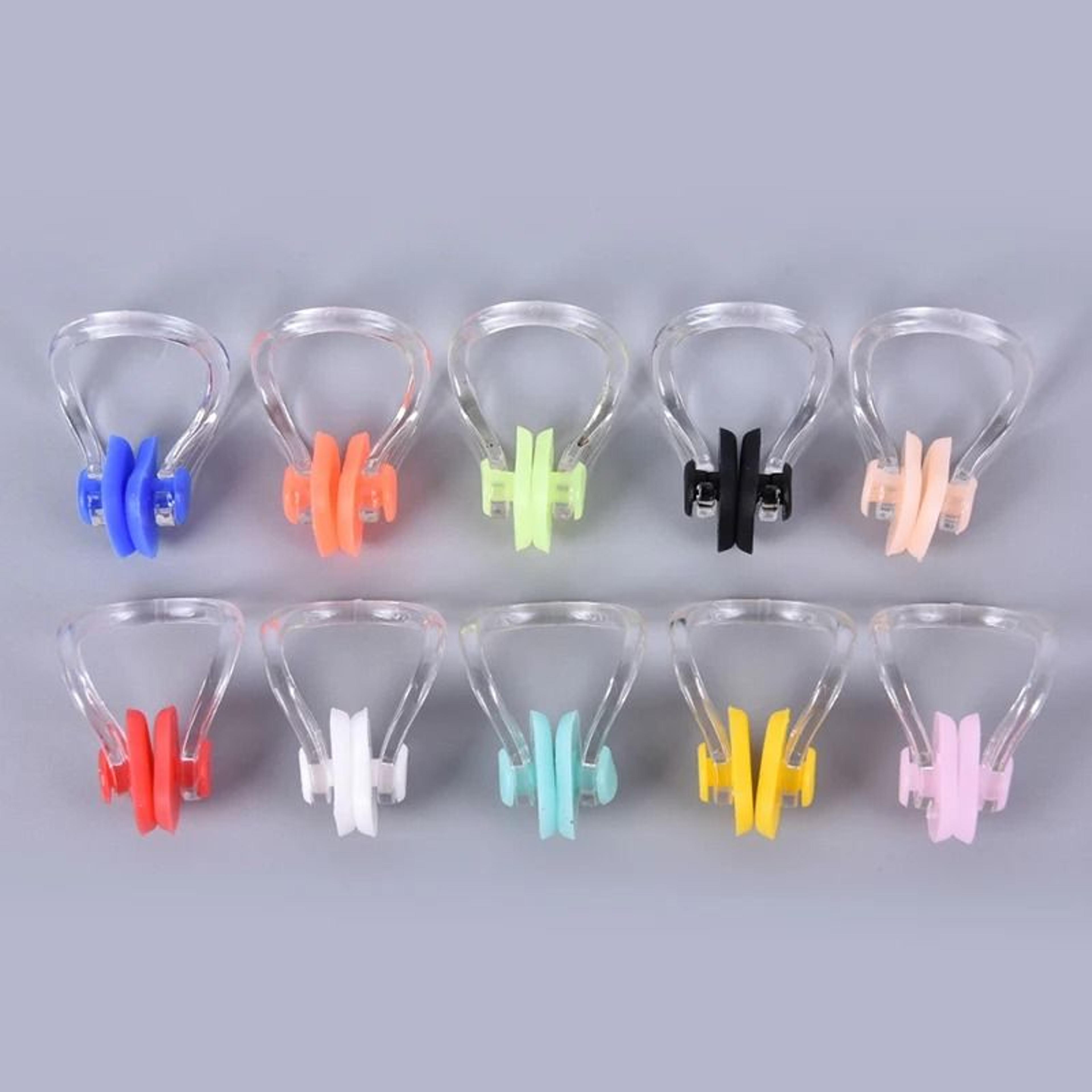 10 piece reusable soft silicone swimming nose clip set for adults and kids
