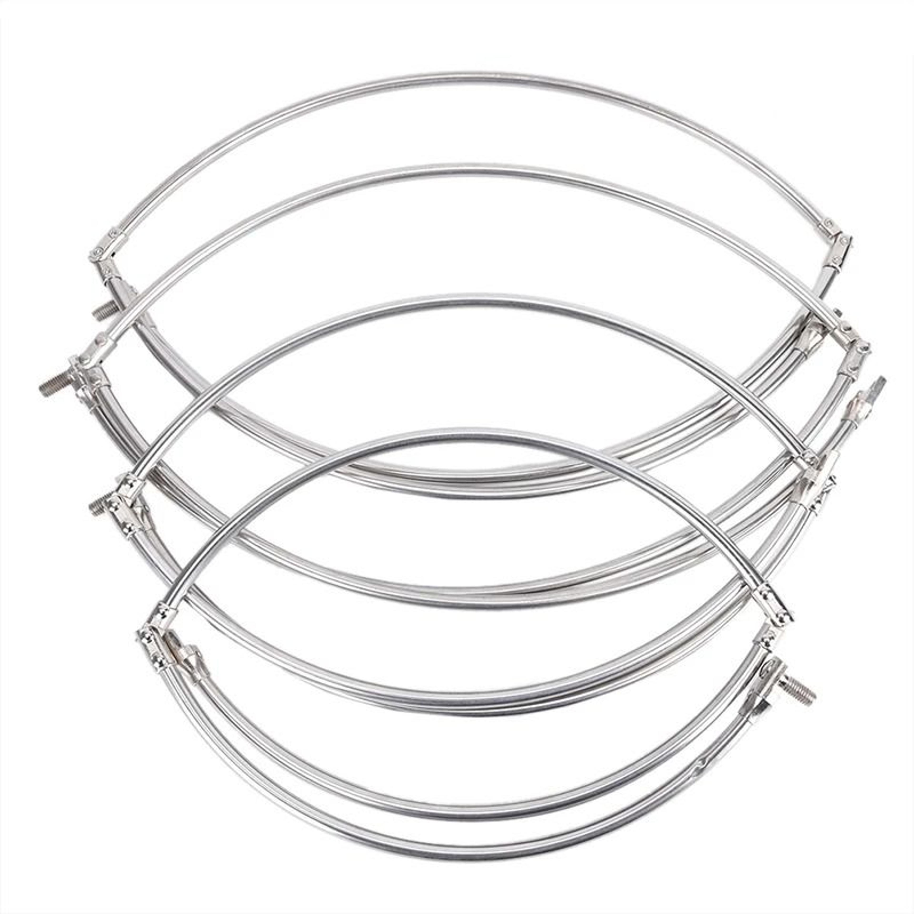 Stainless Steel Folding Fishing Net Frame Round Landing Dip Net Head 2