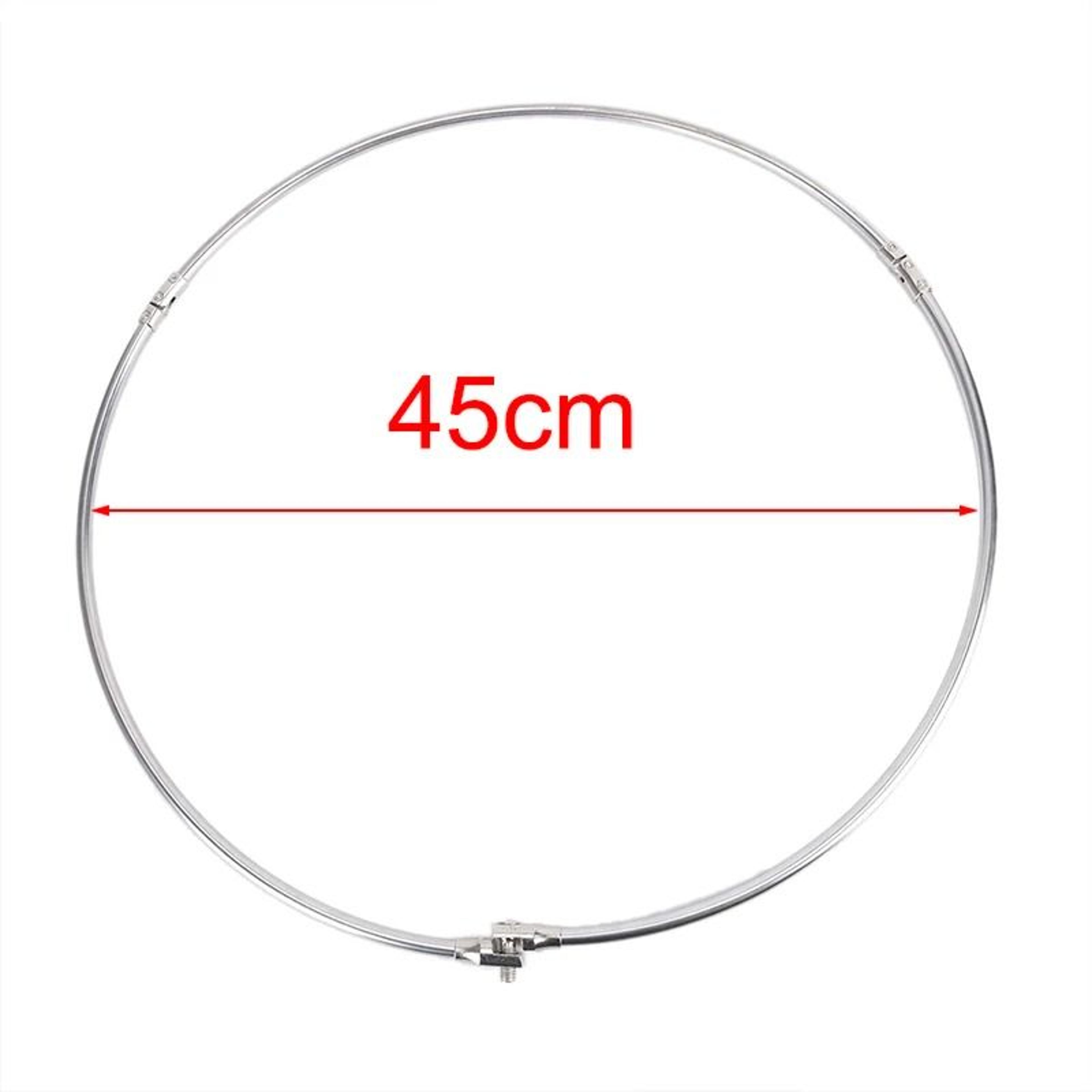 Stainless Steel Folding Fishing Net Frame Round Landing Dip Net Head 8