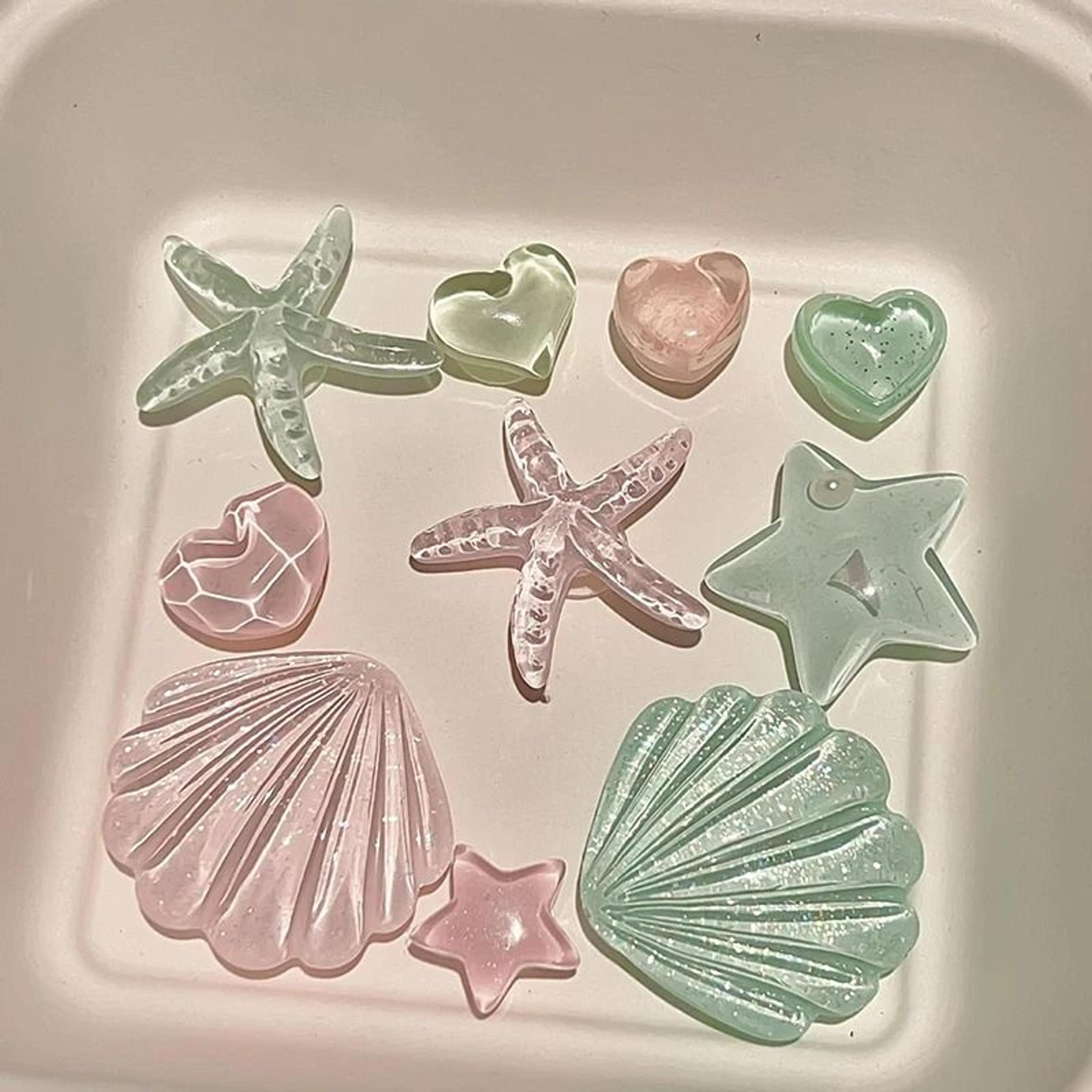 DIY Starfish And Shell Resin Shoe Charms Set For Clogs And Garden Sandals 7
