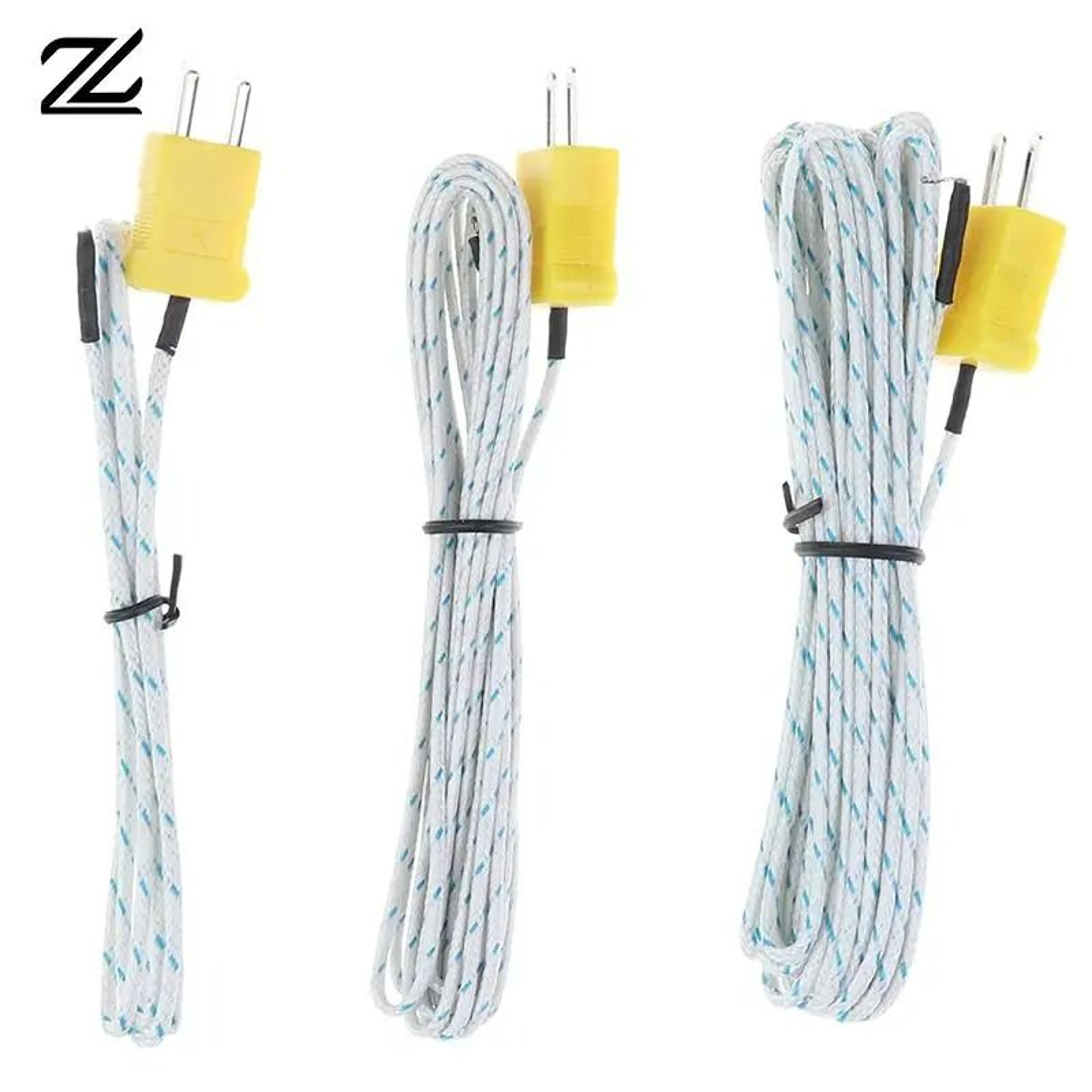 k-type thermocouple temperature sensor probe lead wire for multimeters