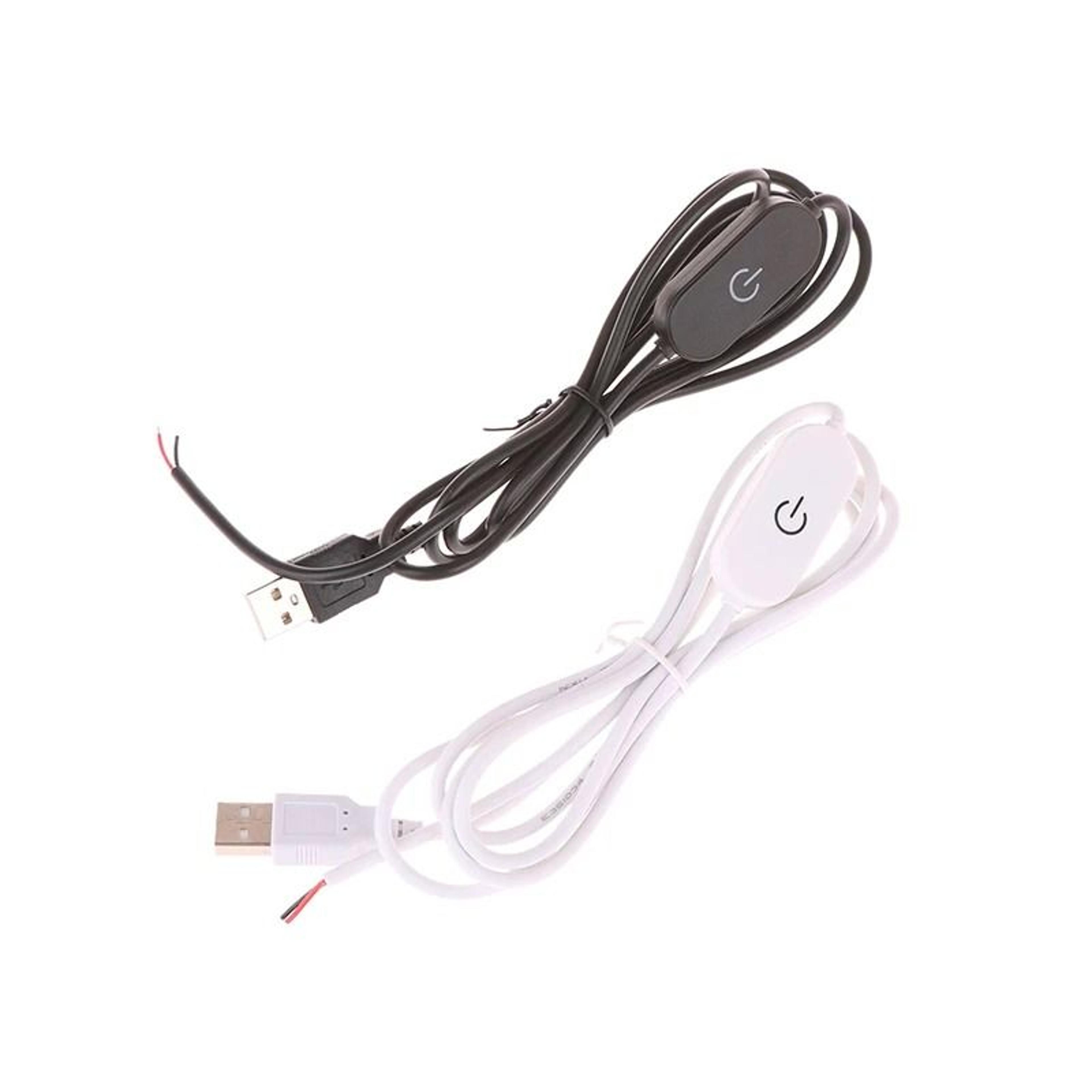 USB Touch Dimmer Switch Cable 2A 5V Stepless Dimming Controller With Wire Leads 5