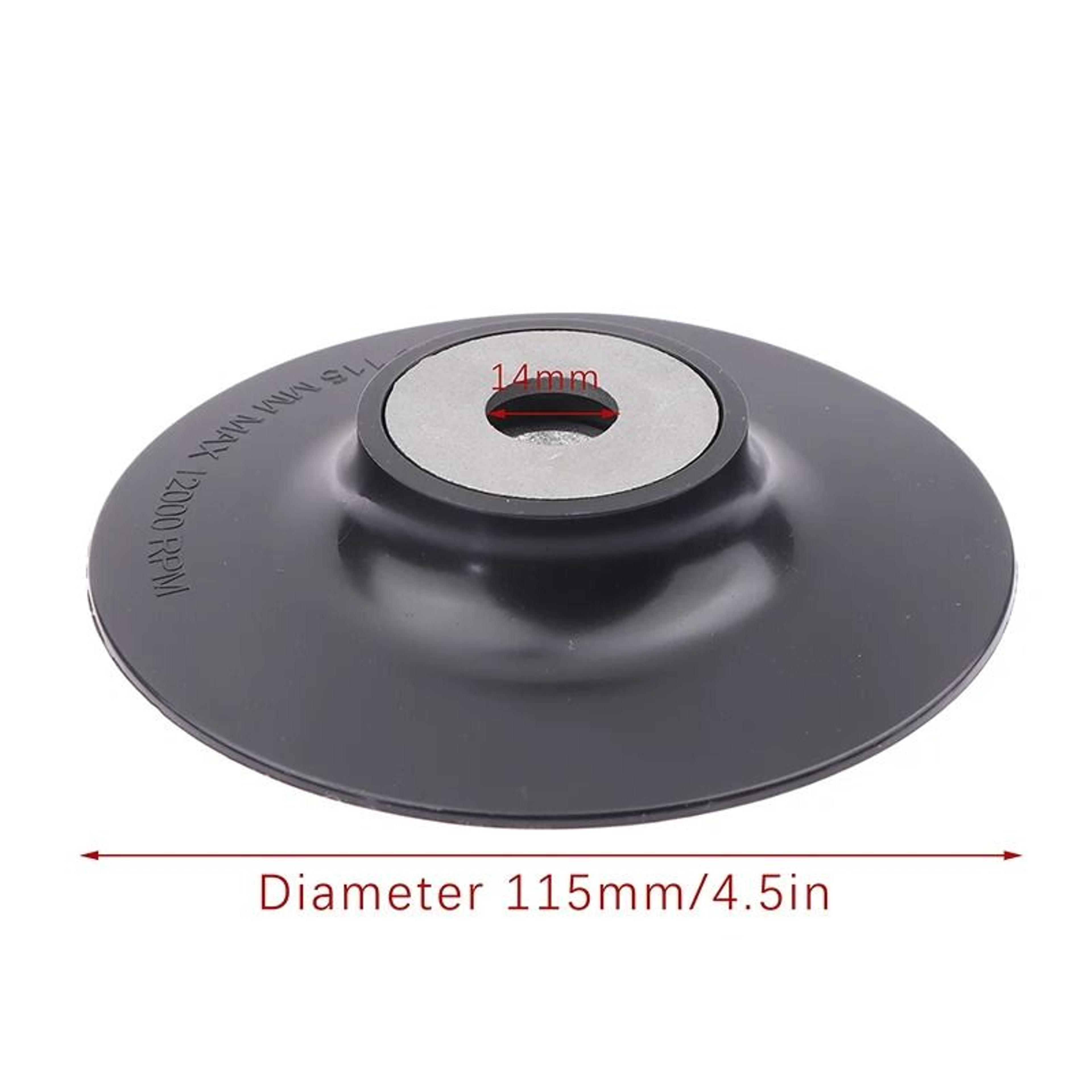 47 Inch M10M14 Angle Grinder Fiber Disc Backing Pad 12200 RPM Heavy Duty Sanding Adapter 4