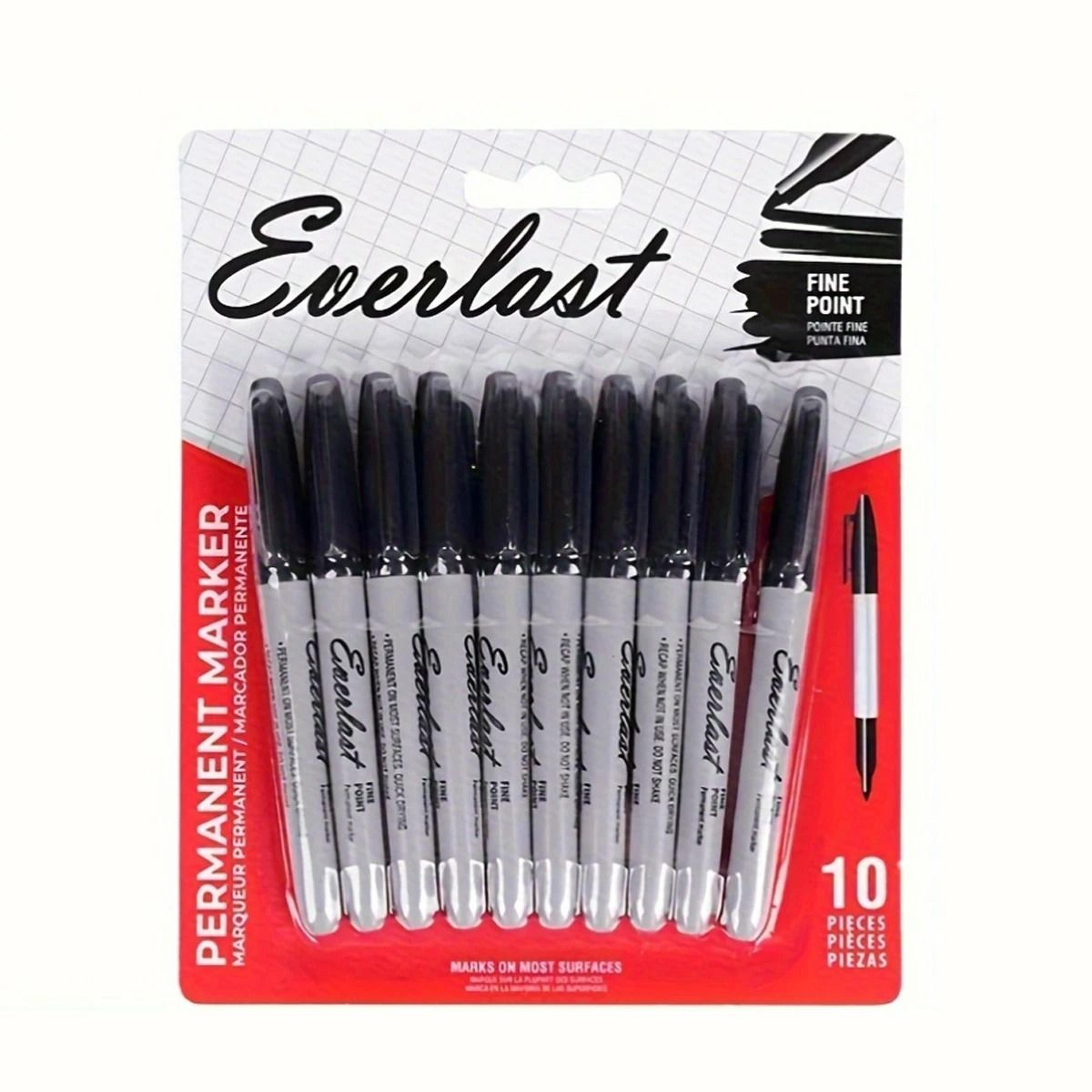 10 Piece Colorful Permanent Marker Set For Classroom Office And Art Projects 6