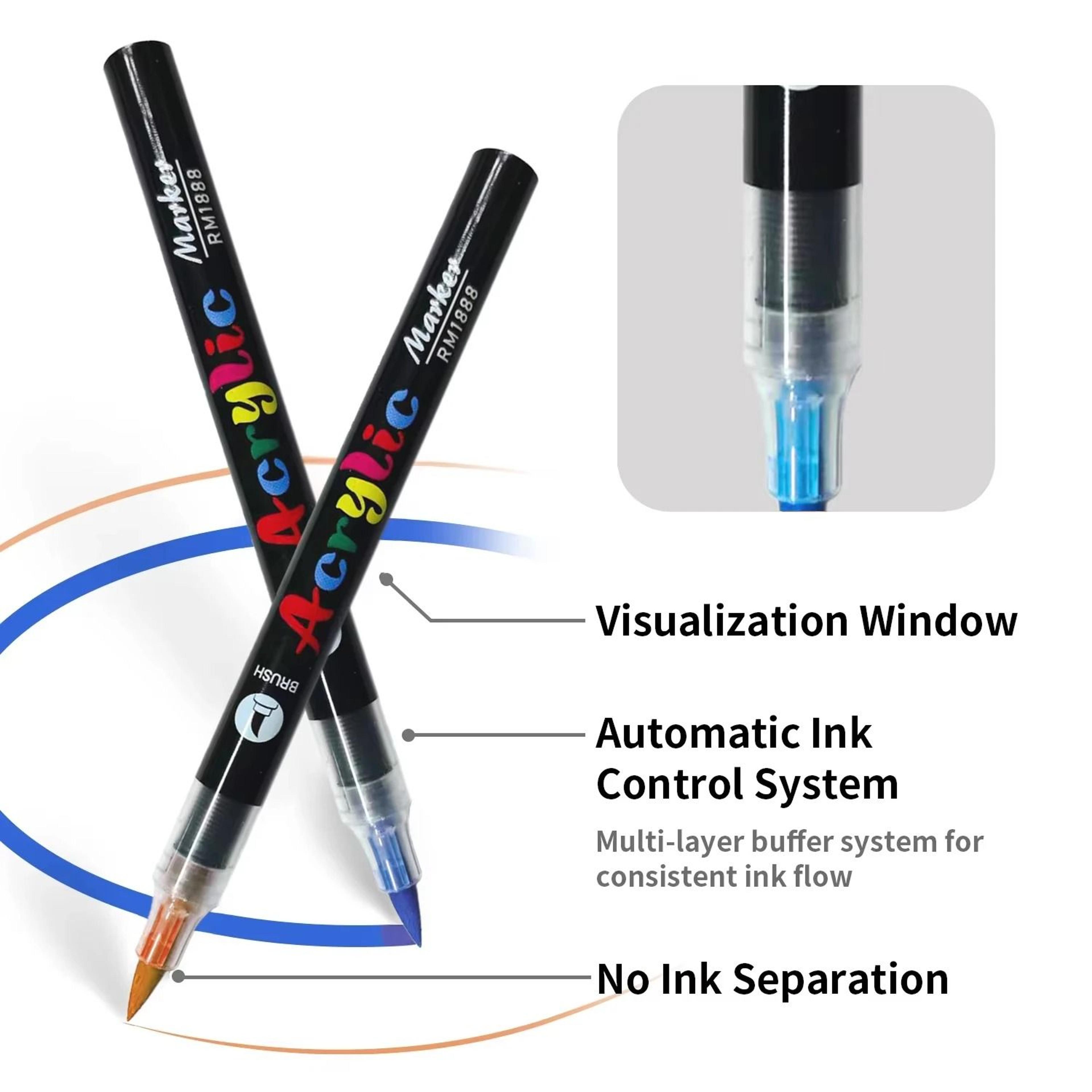 DualTip Acrylic Paint Pens Set For Rock Painting Wood Glass And DIY Crafts 2