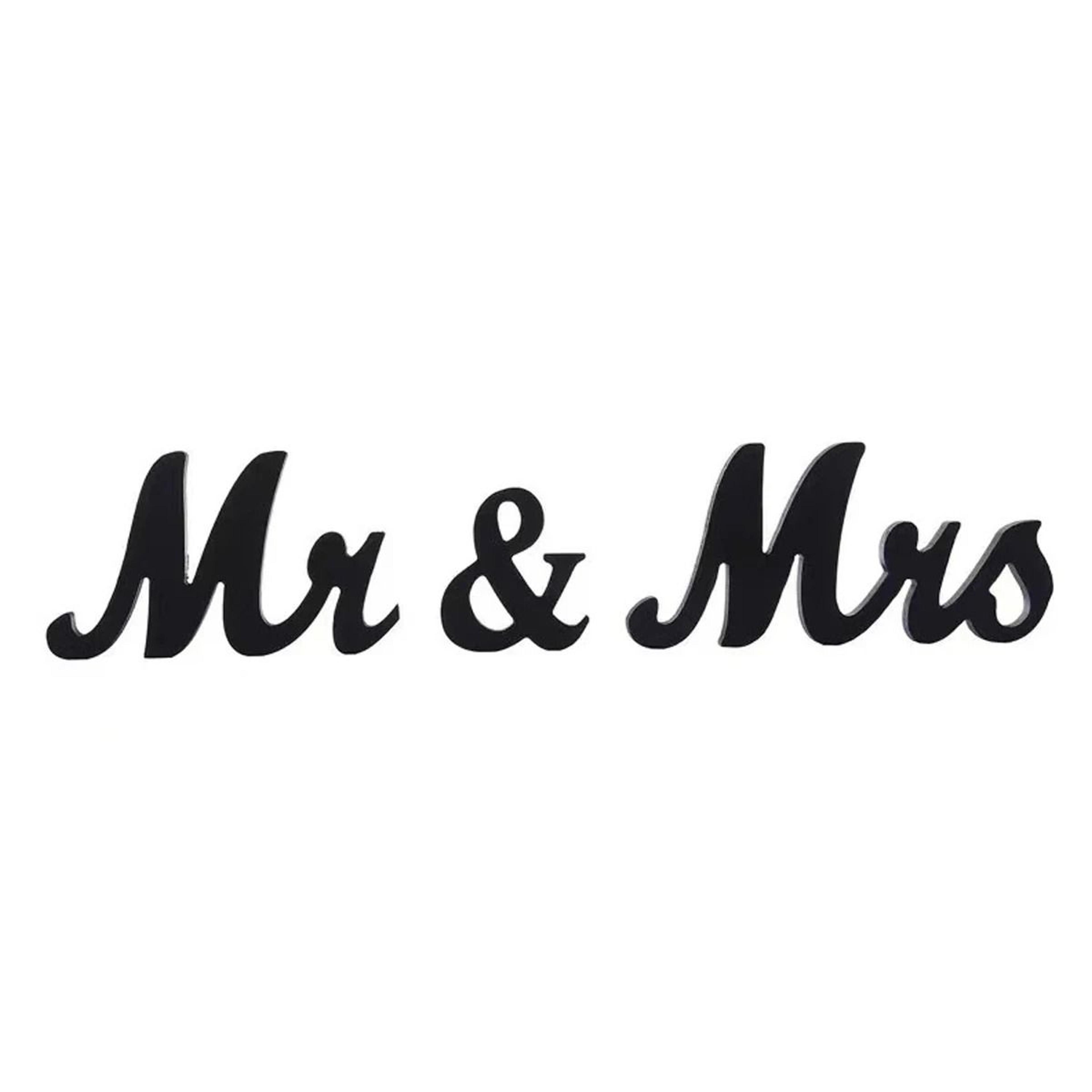 Mr  Mrs Wooden Letter Sign Set For Wedding Reception And Photography Decor 6