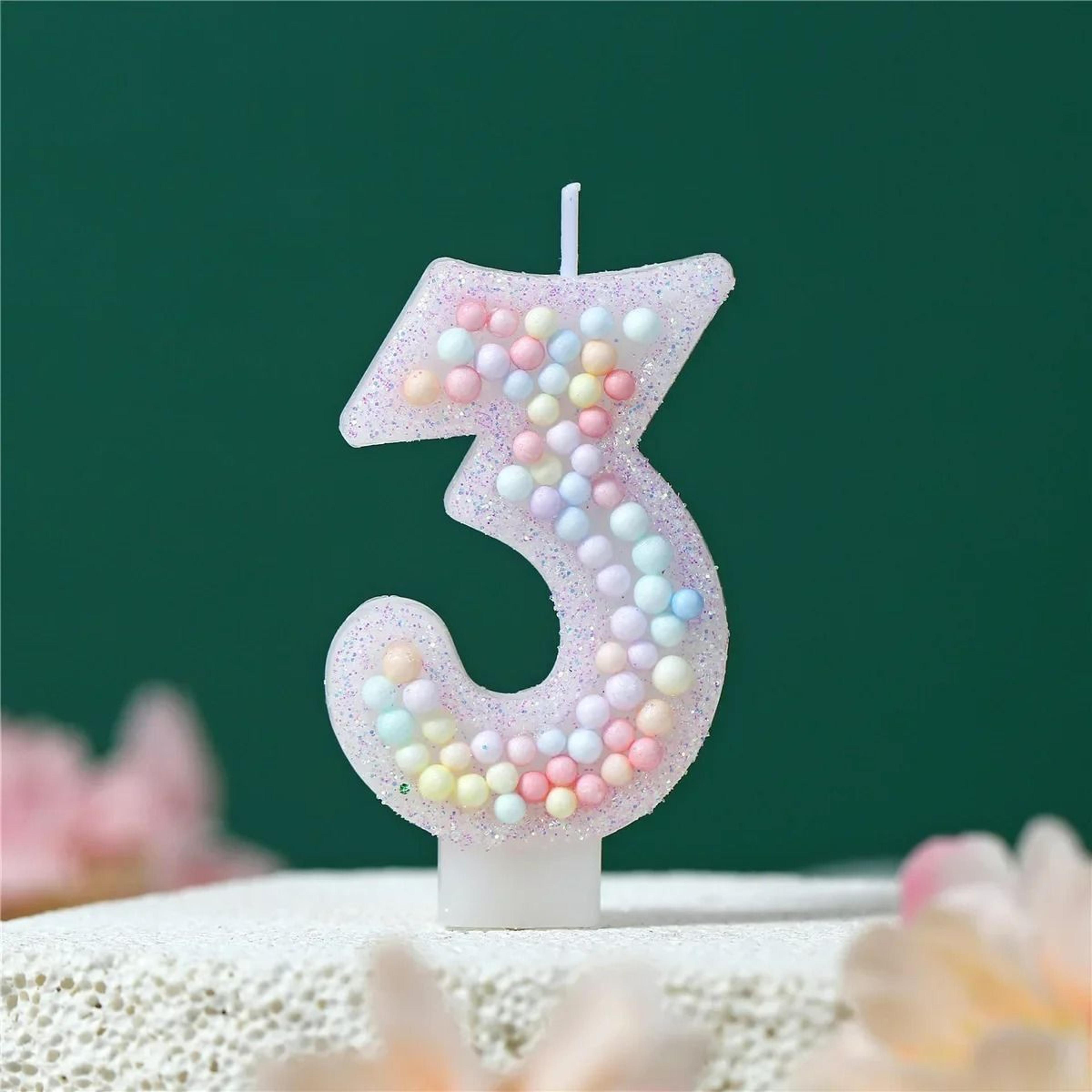 White And Pink Macaron Birthday Candles With Axolotl Cake Topper Accent 19