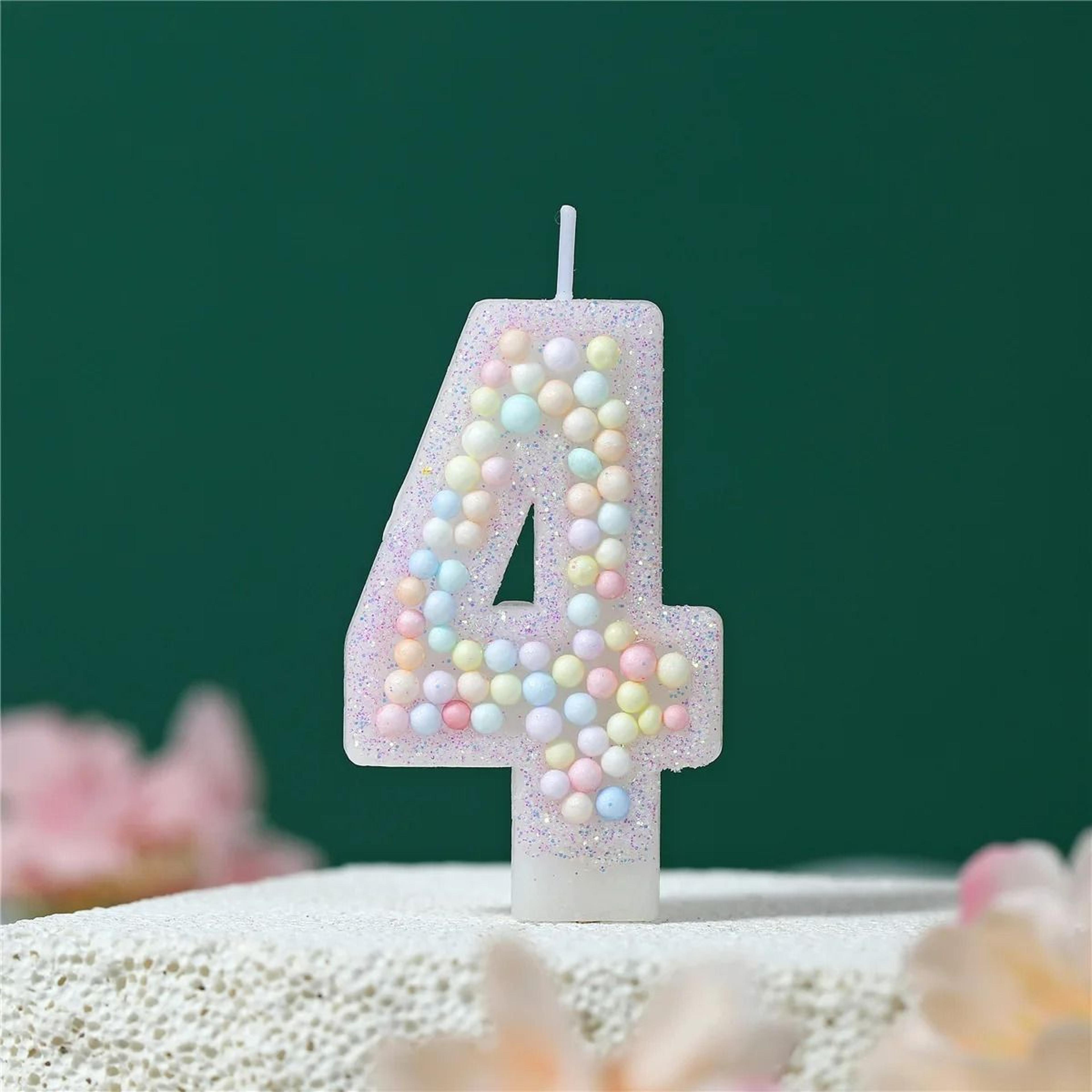 White And Pink Macaron Birthday Candles With Axolotl Cake Topper Accent 20