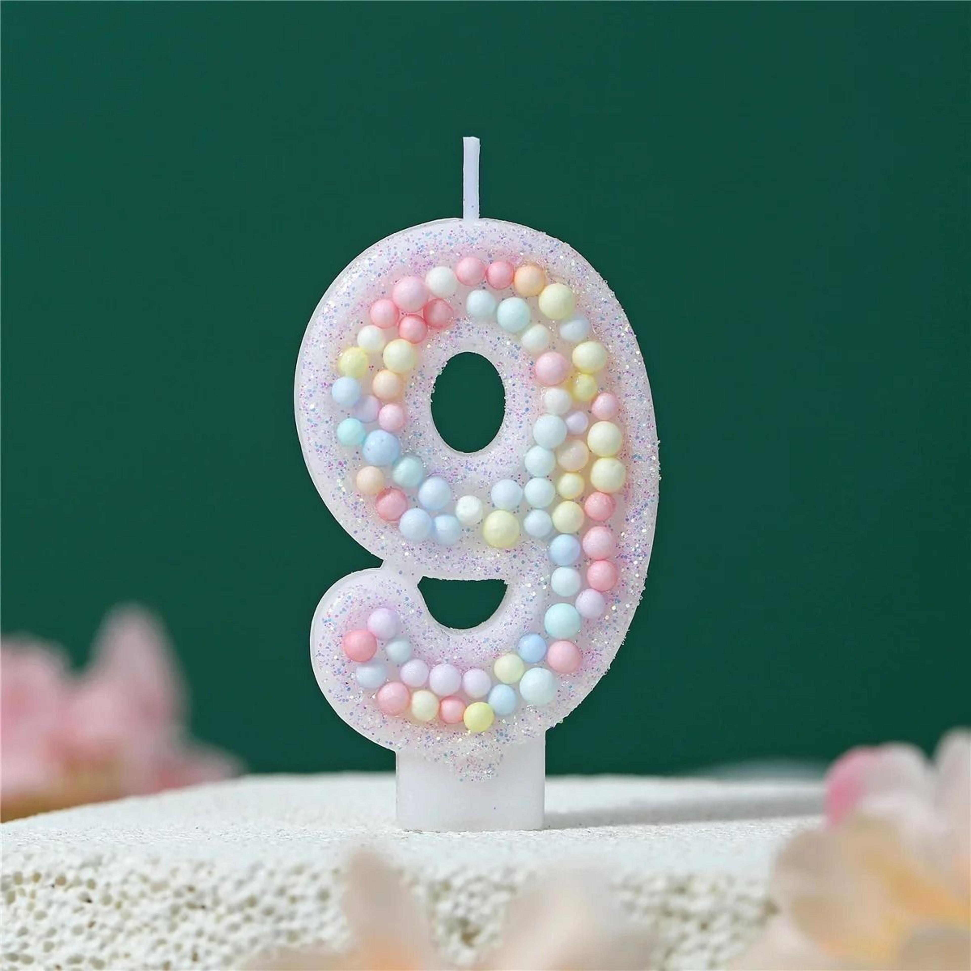 White And Pink Macaron Birthday Candles With Axolotl Cake Topper Accent 25