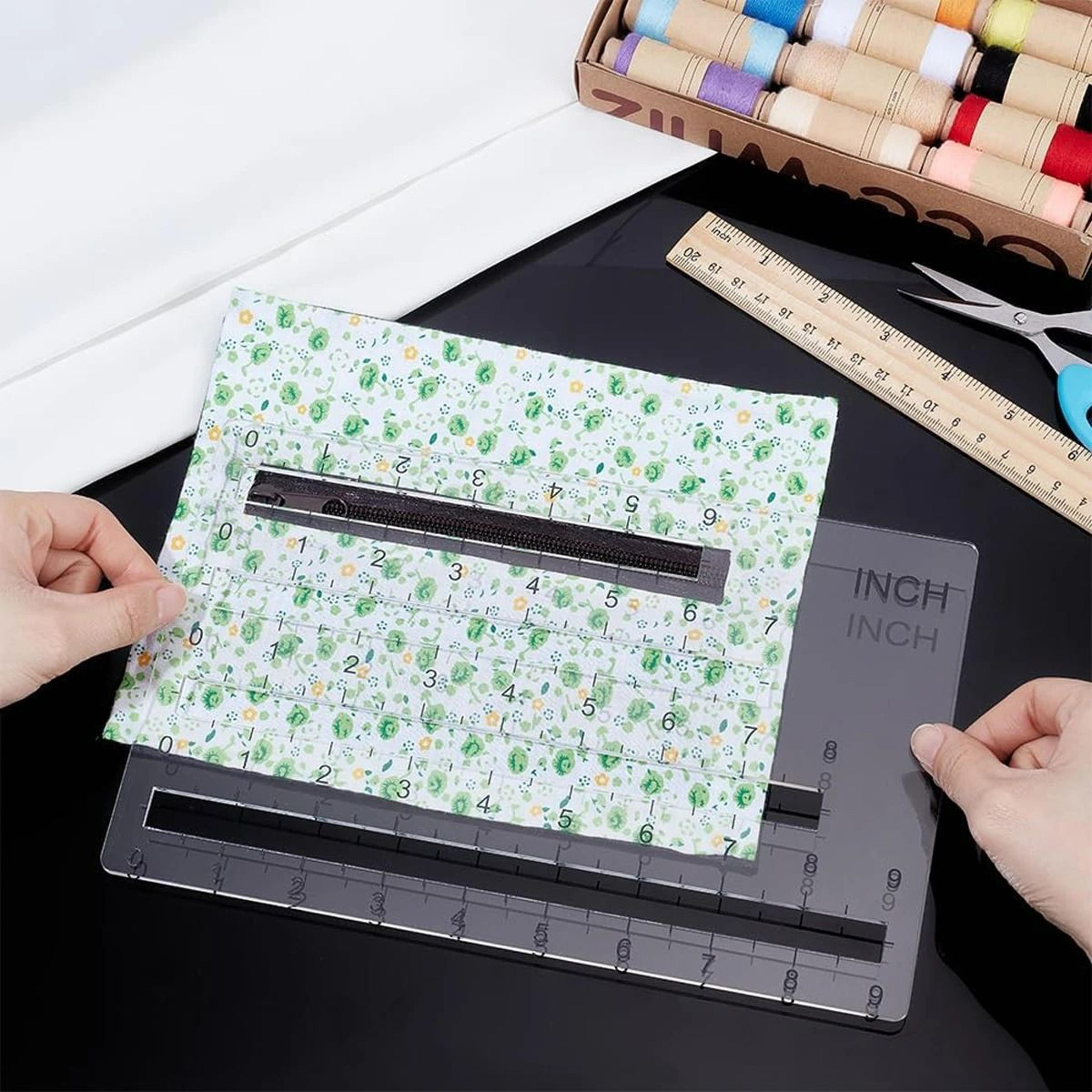 Transparent Acrylic Pocket Sewing Ruler Template Set For DIY Bag Making  Quilting 2