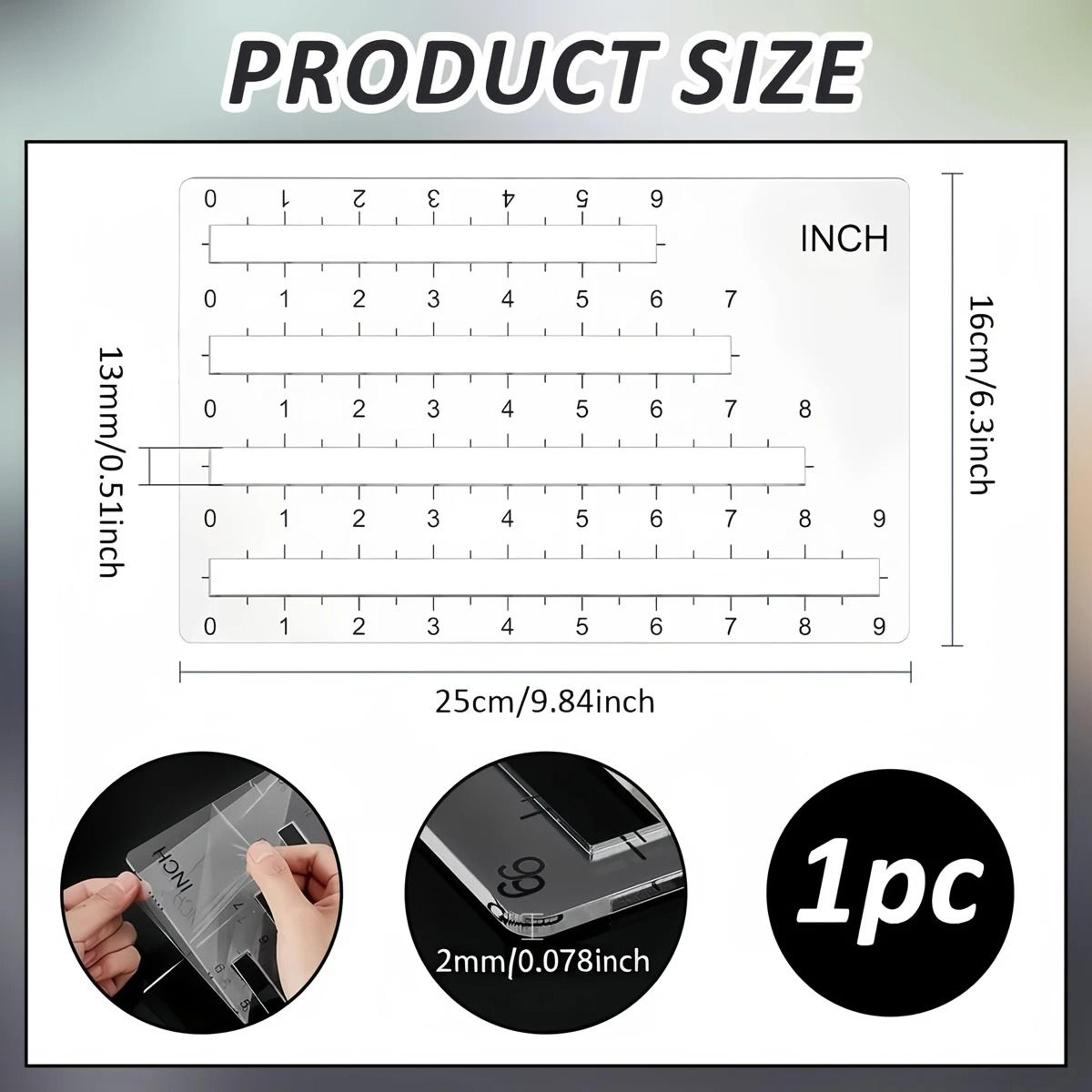 Transparent Acrylic Pocket Sewing Ruler Template Set For DIY Bag Making  Quilting 1