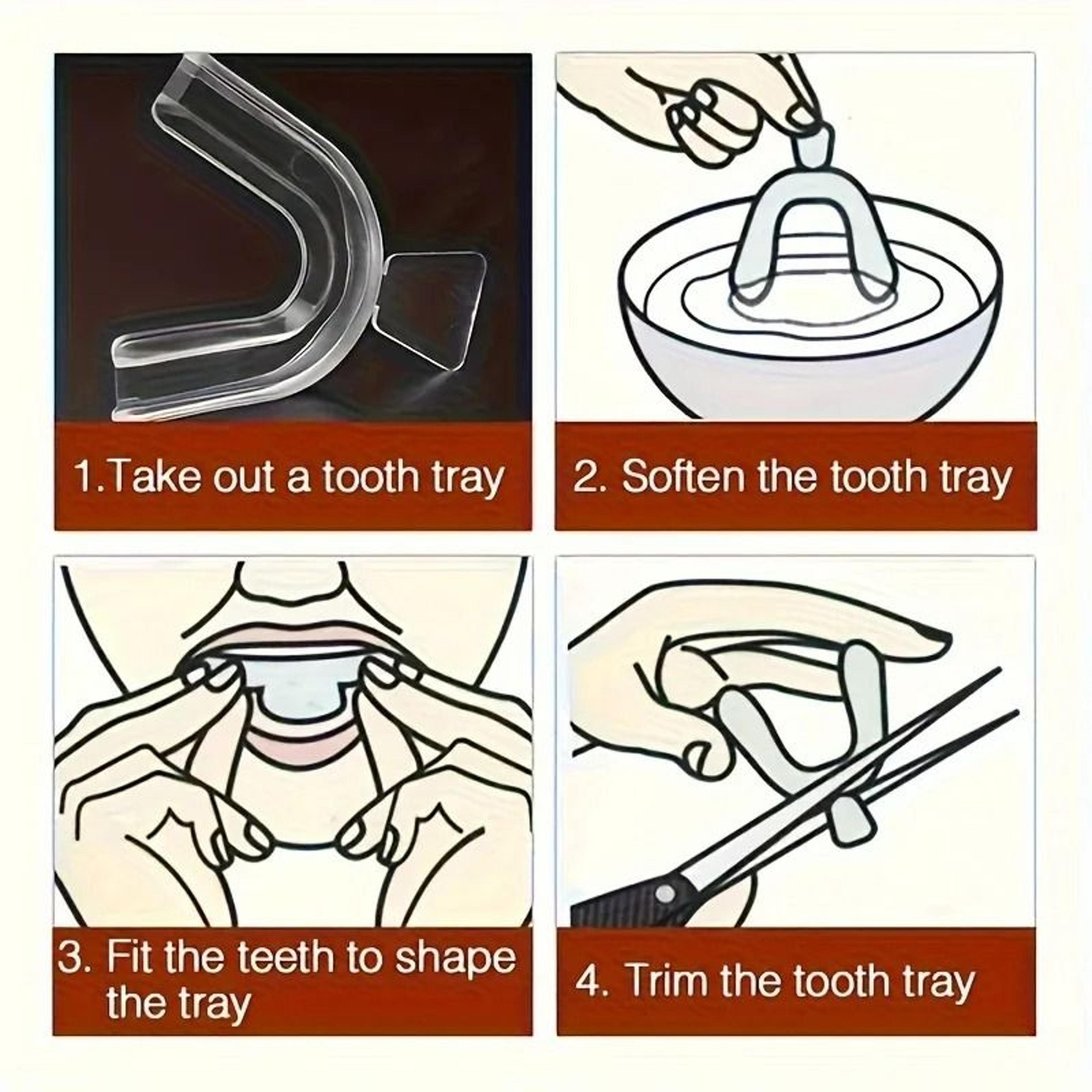 1 Pair Invisible Silicone Teeth Aligner Orthopedic Trays For Straightening And Nighttime Care 5