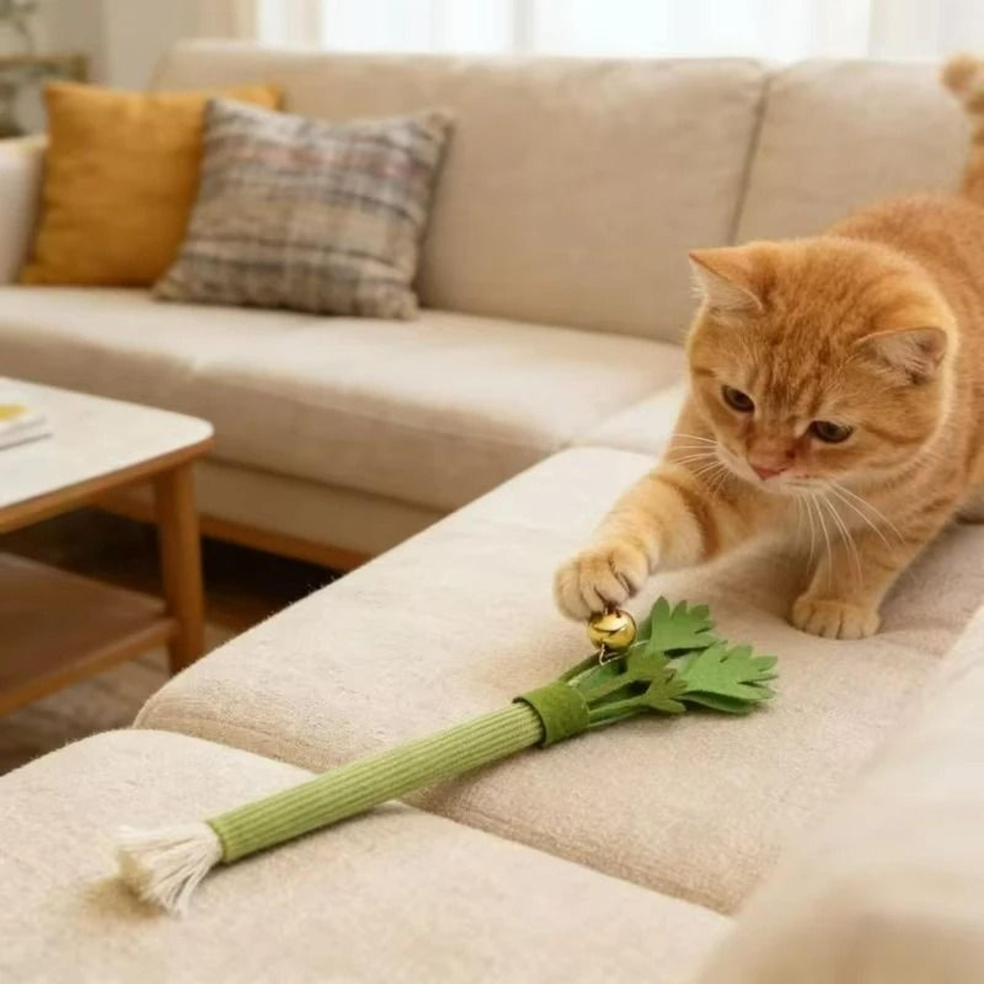 Natural Catnip Molar Stick With Bell For Interactive Cat Chew  Dental Care 3