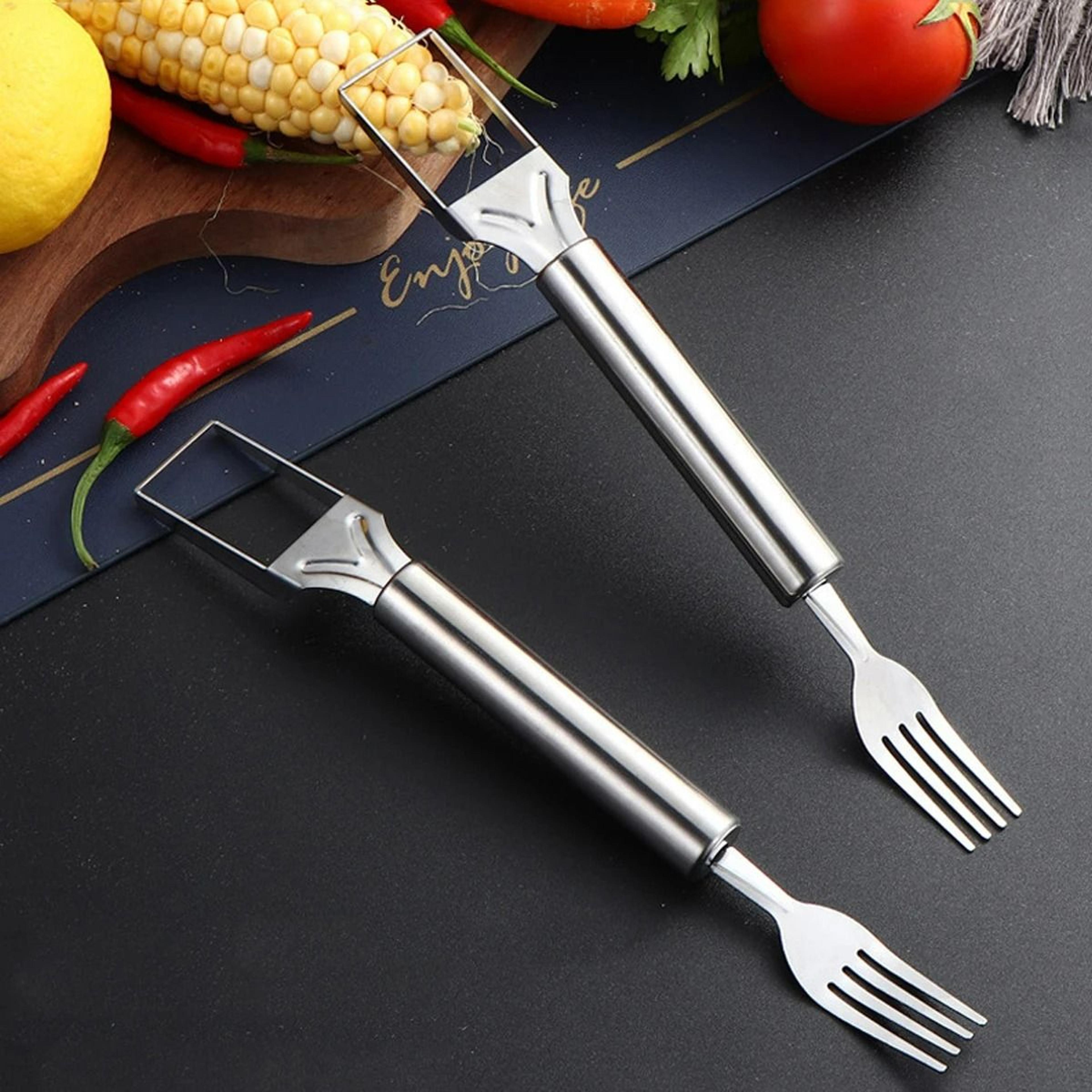 Stainless Steel DoubleHeaded Watermelon Slicer And Fruit Fork Tool 4