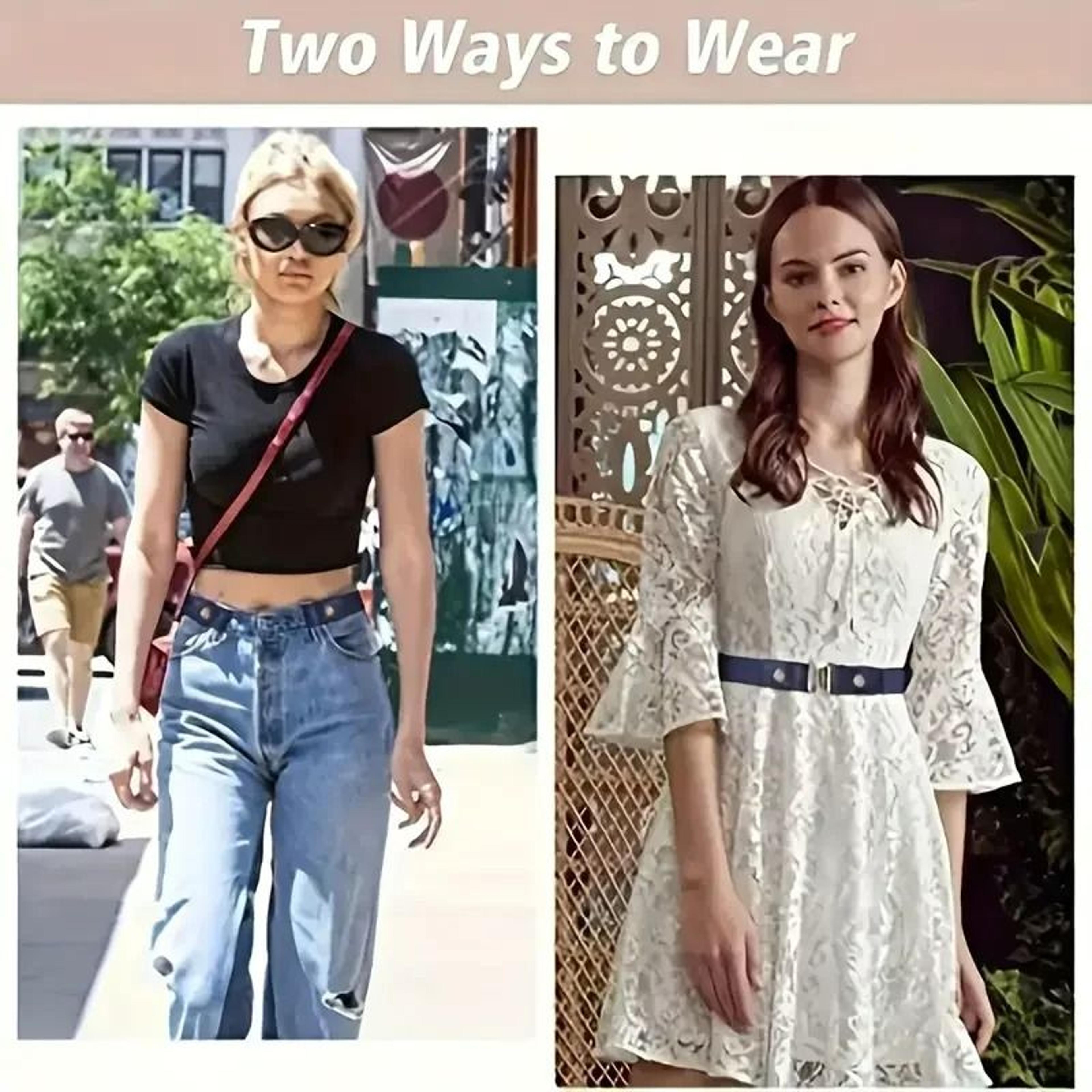 1Piece Traceless Invisible Elastic BuckleFree Belt For Jeans And Pants 2