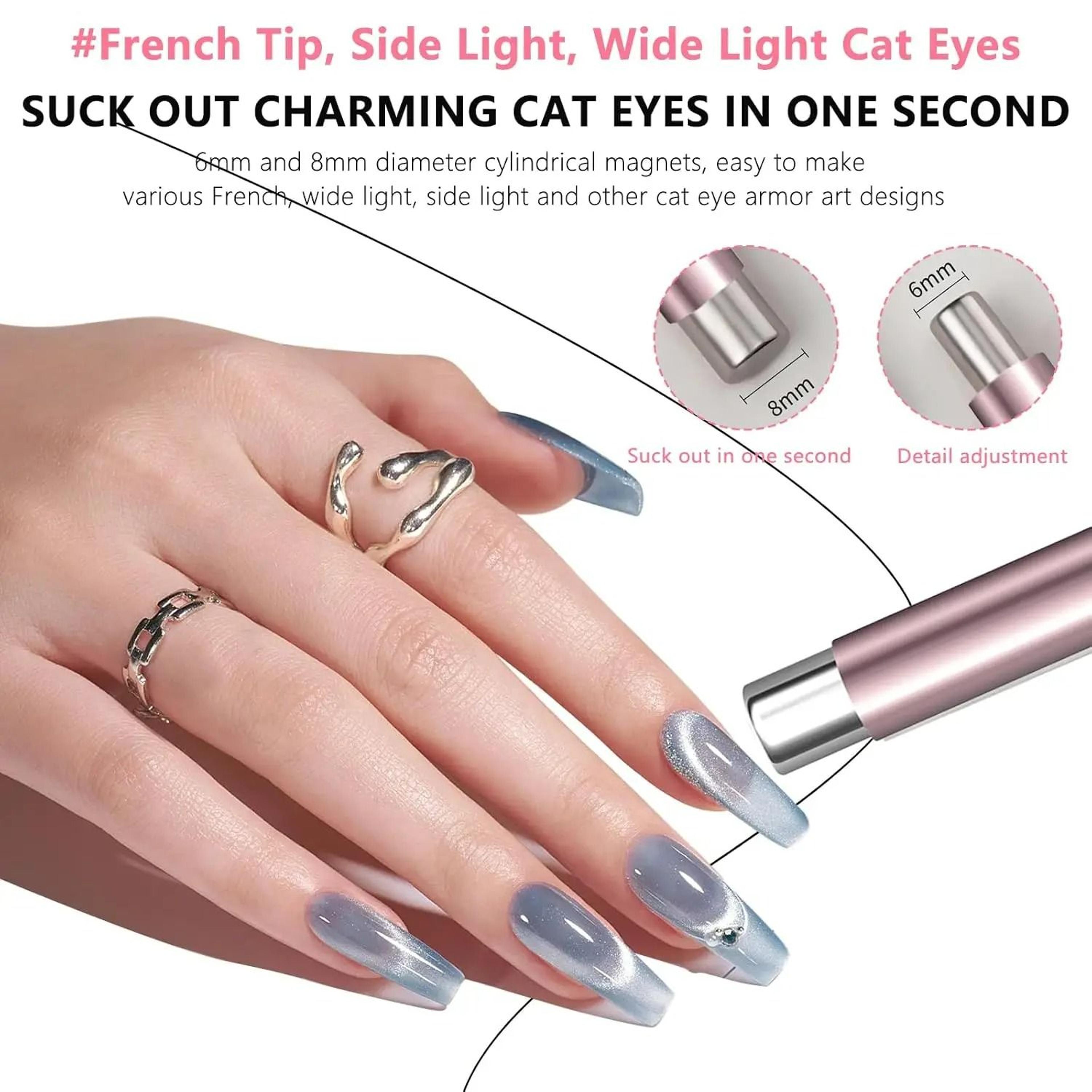 DoubleHeaded Nail Cat Eye Magnetic Ball And Magnet Stick Tool For 3D Gel Polish Art 1