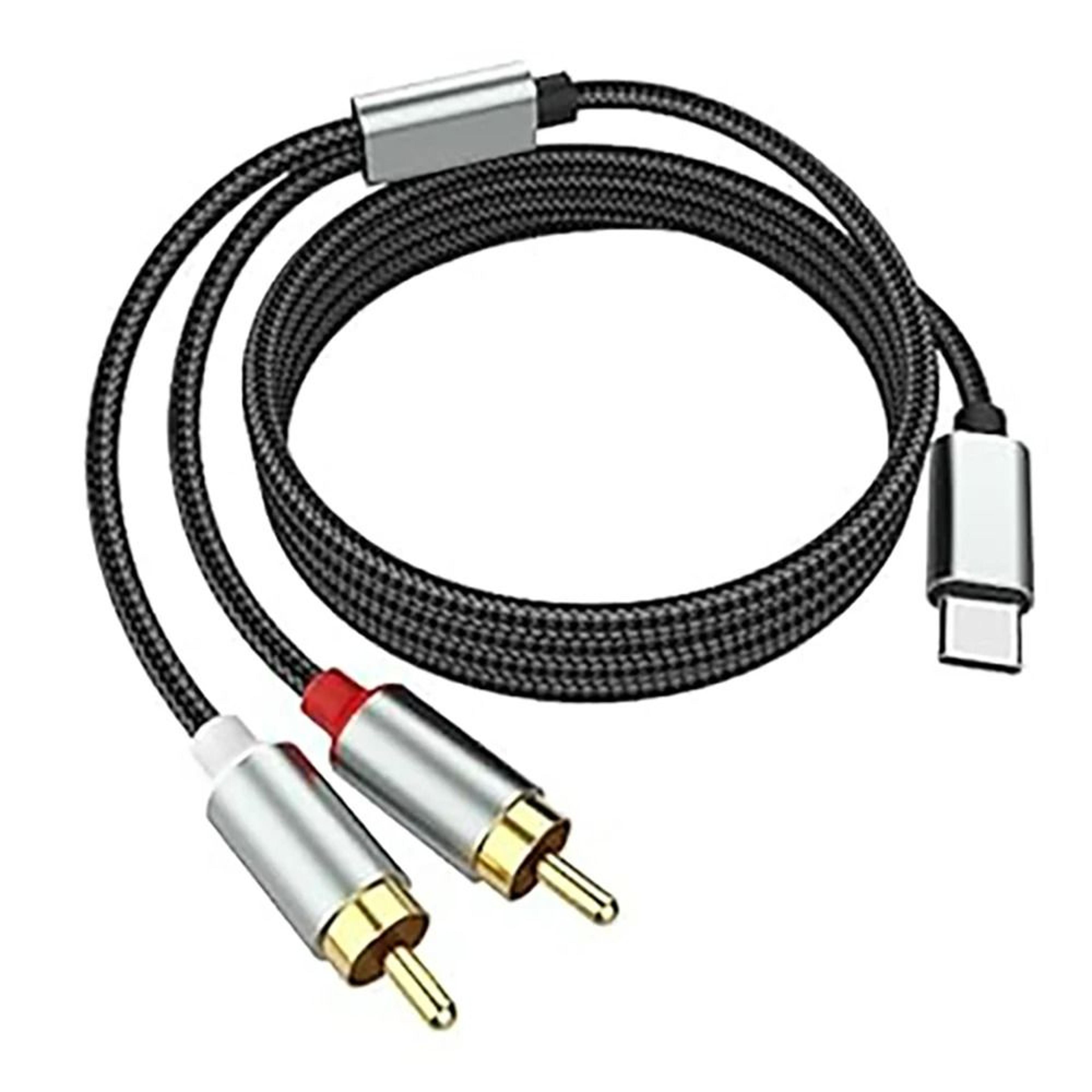 USBC To 2 RCA Audio Splitter Cable TypeC To Dual RCA Male 7