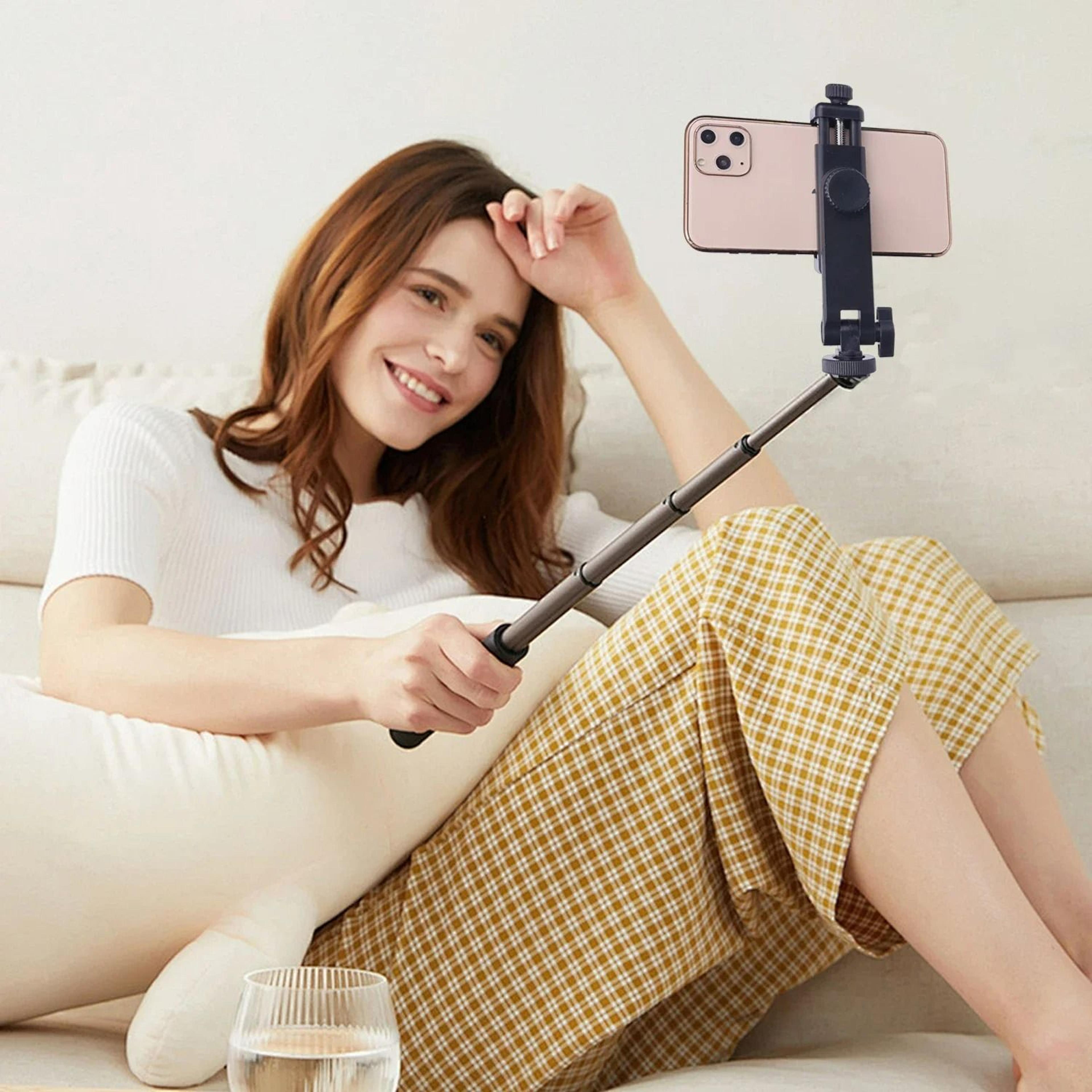 Universal Phone Tripod Mount Adapter With Adjustable Clamp Holder For Tripods  Selfie Sticks 5