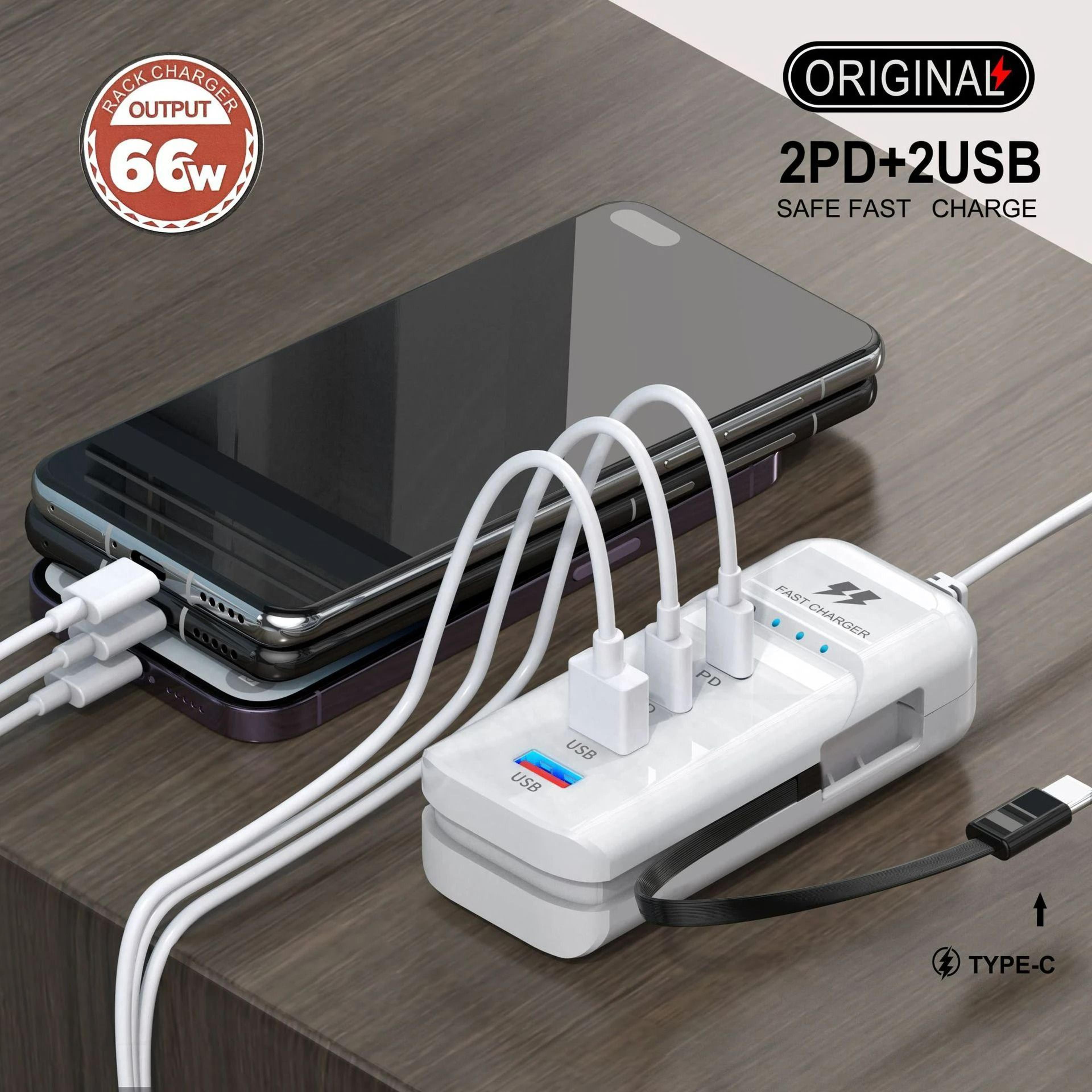 66W HighSpeed USB  TypeC Wall Power Charger Adapter For Xiaomi Samsung IPad  QC 30 Devices 1