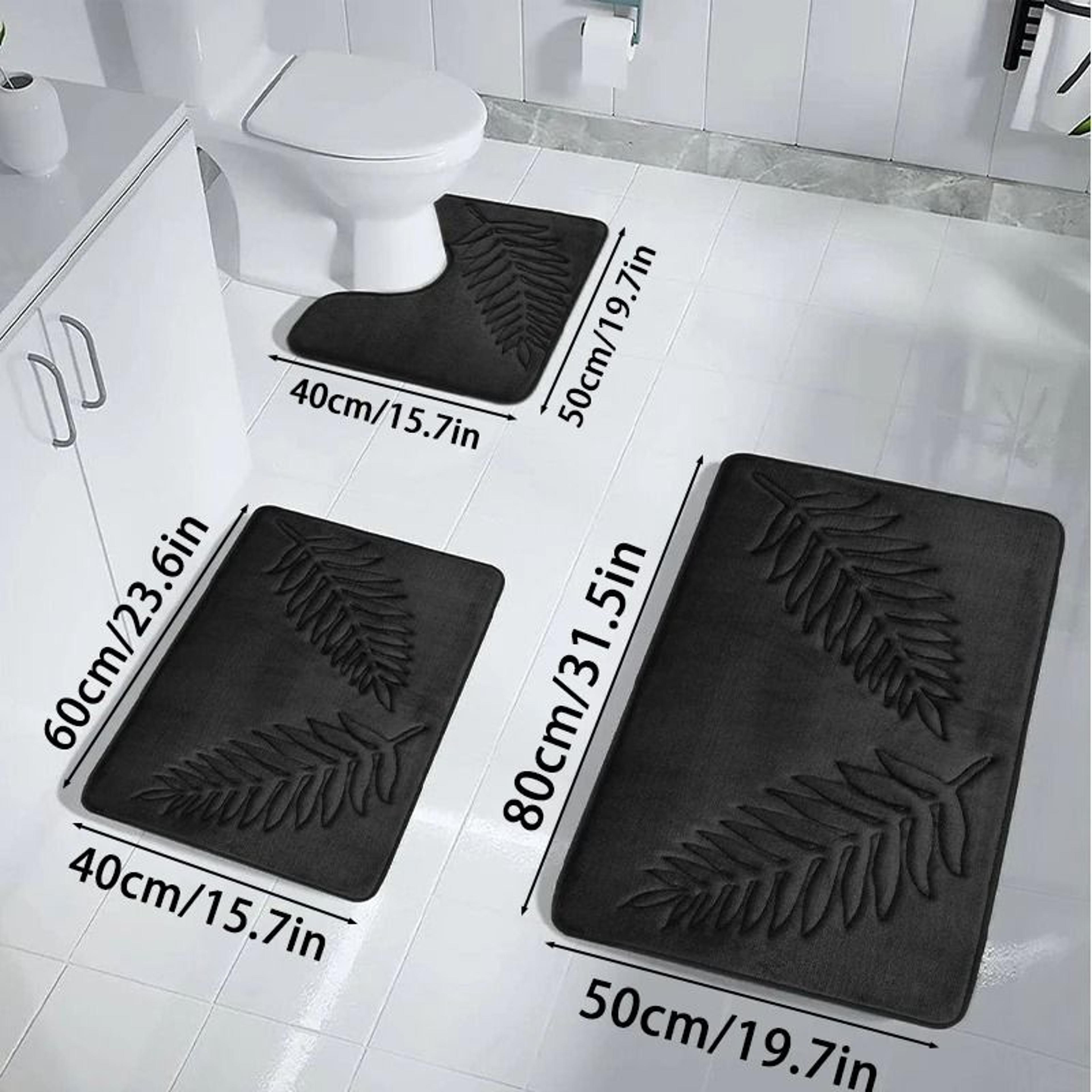 3PCS Set Nonslip Soft Quick Dry Bathroom Rugs Water Absorption Bath Mat 7