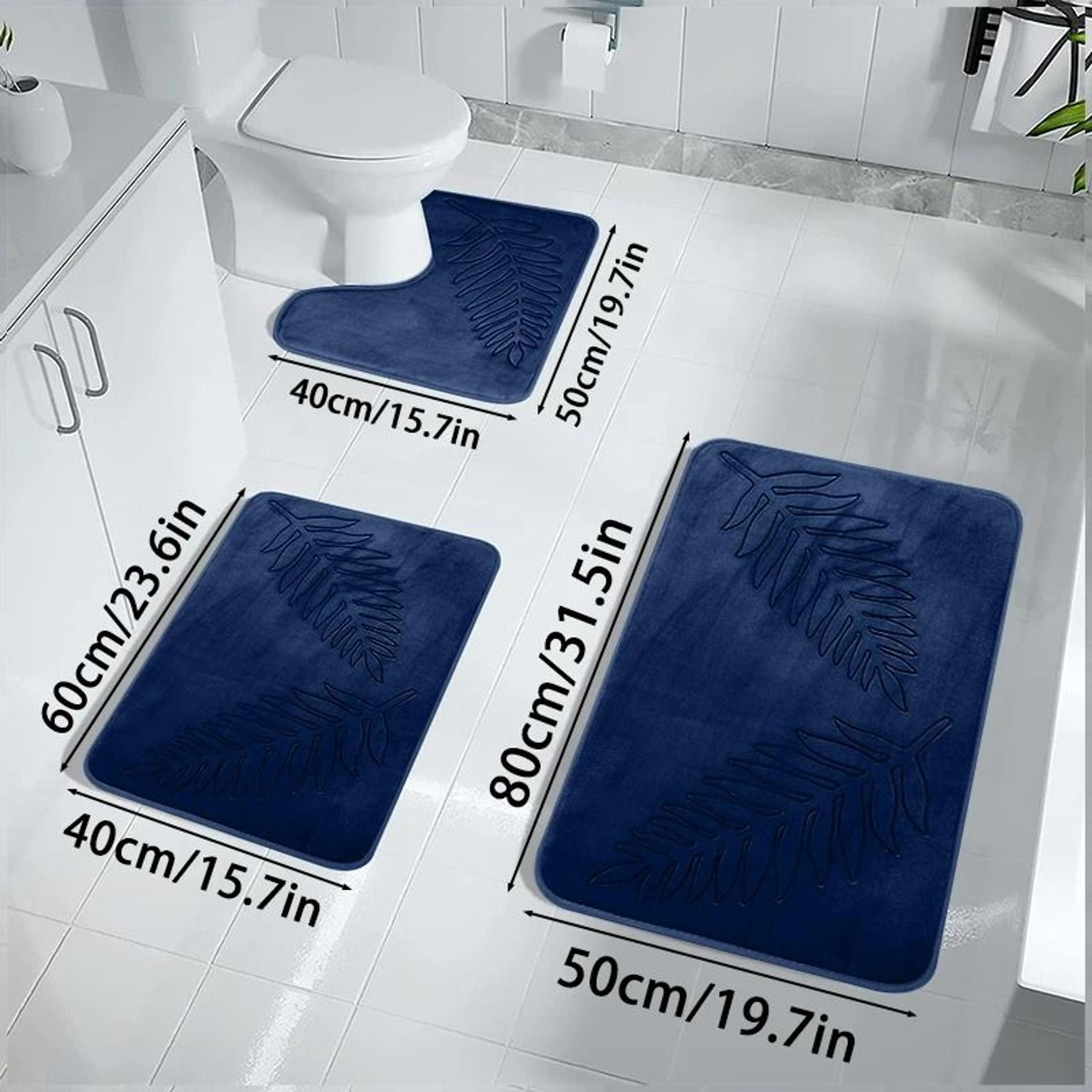 3PCS Set Nonslip Soft Quick Dry Bathroom Rugs Water Absorption Bath Mat 11