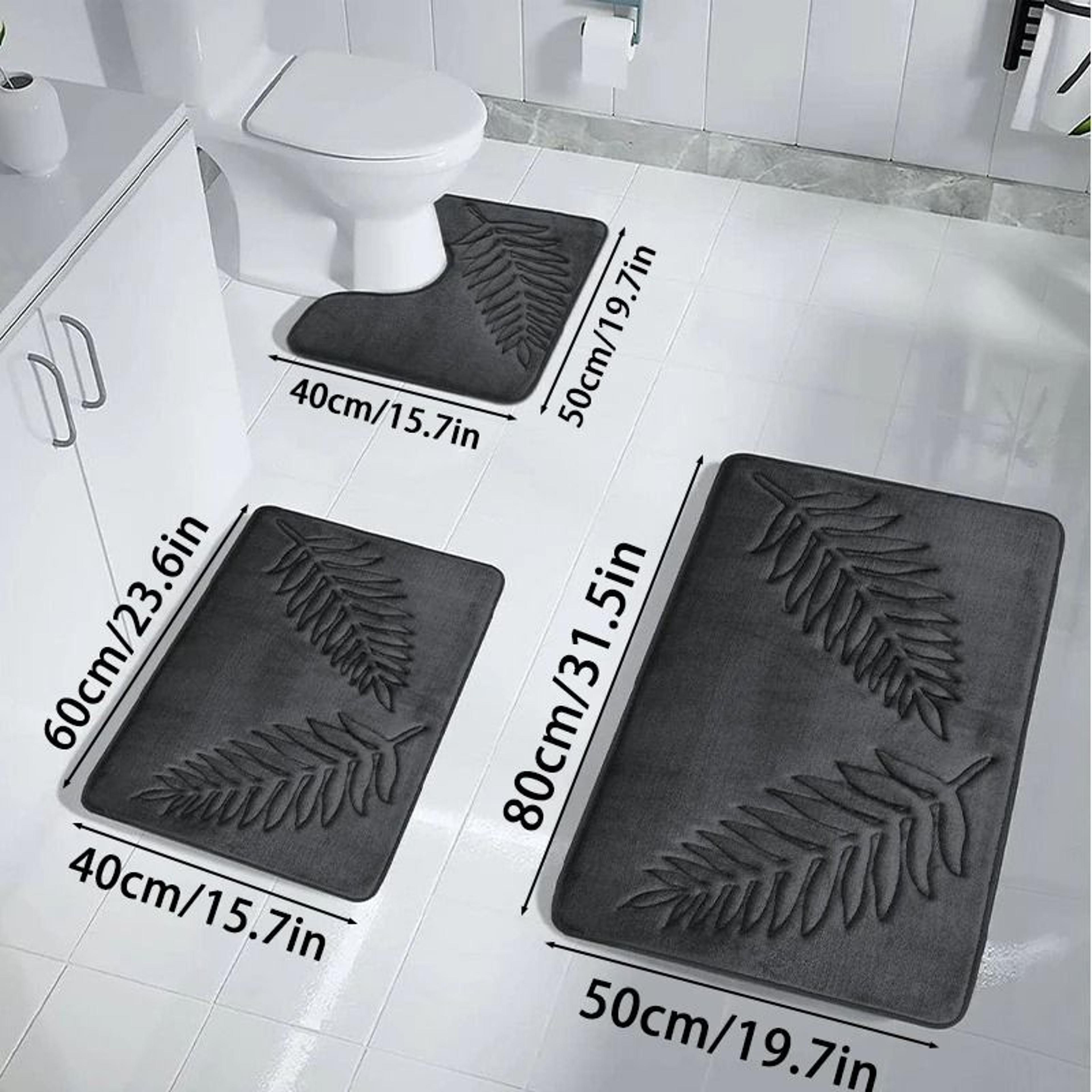 3PCS Set Nonslip Soft Quick Dry Bathroom Rugs Water Absorption Bath Mat 8