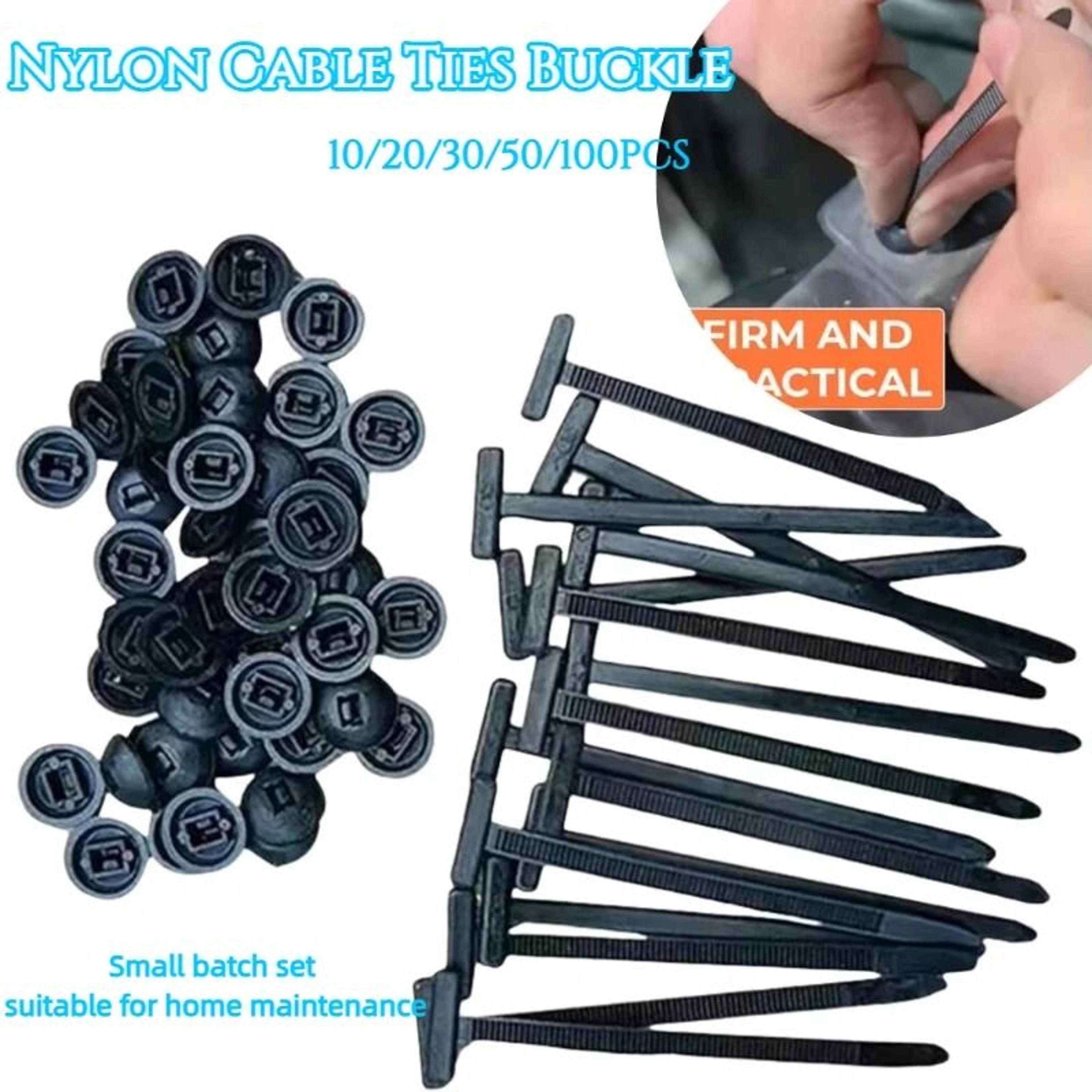 10Pcs Universal Nylon Cable Tie Buckle Auto Fastener Clips 1