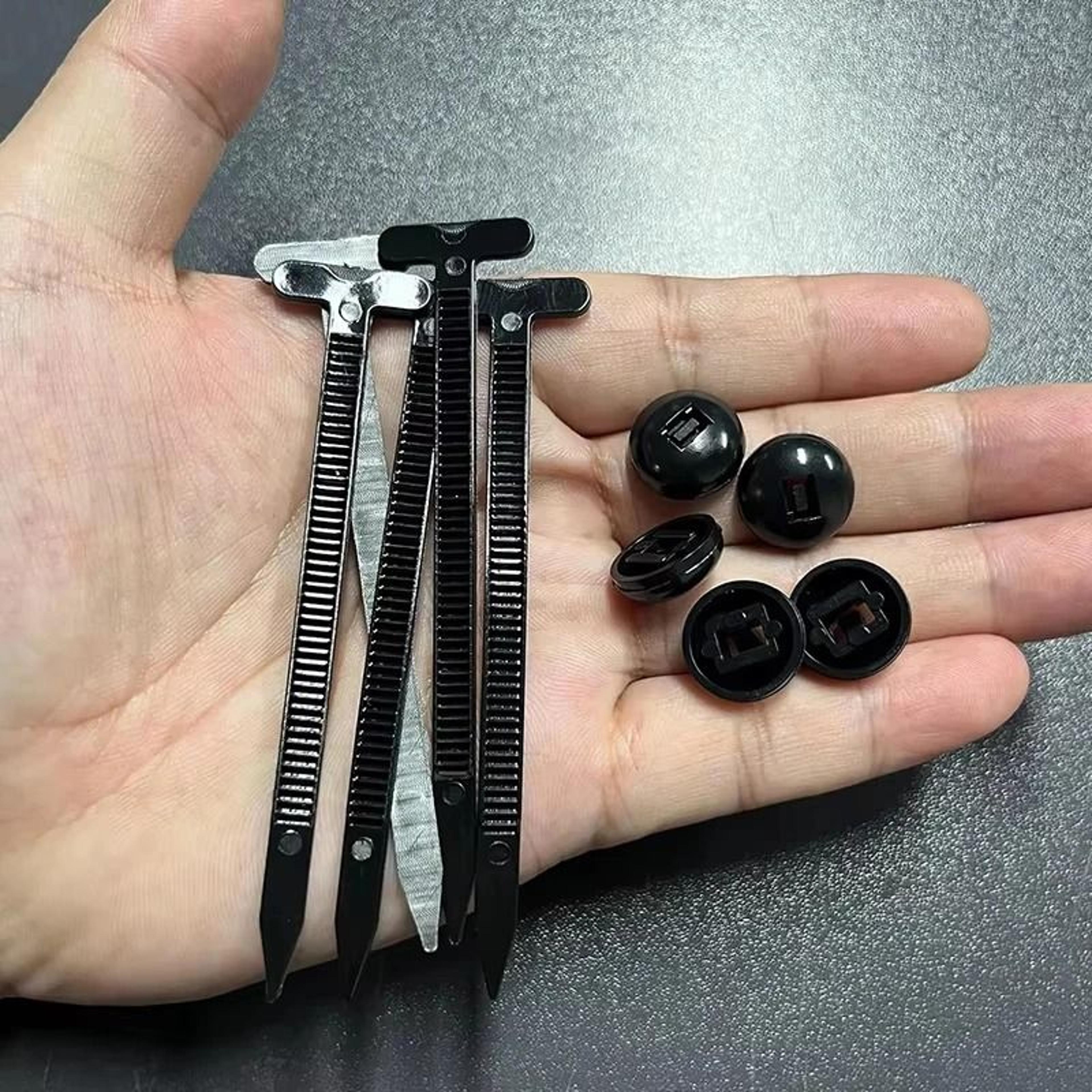 10Pcs Universal Nylon Cable Tie Buckle Auto Fastener Clips 0