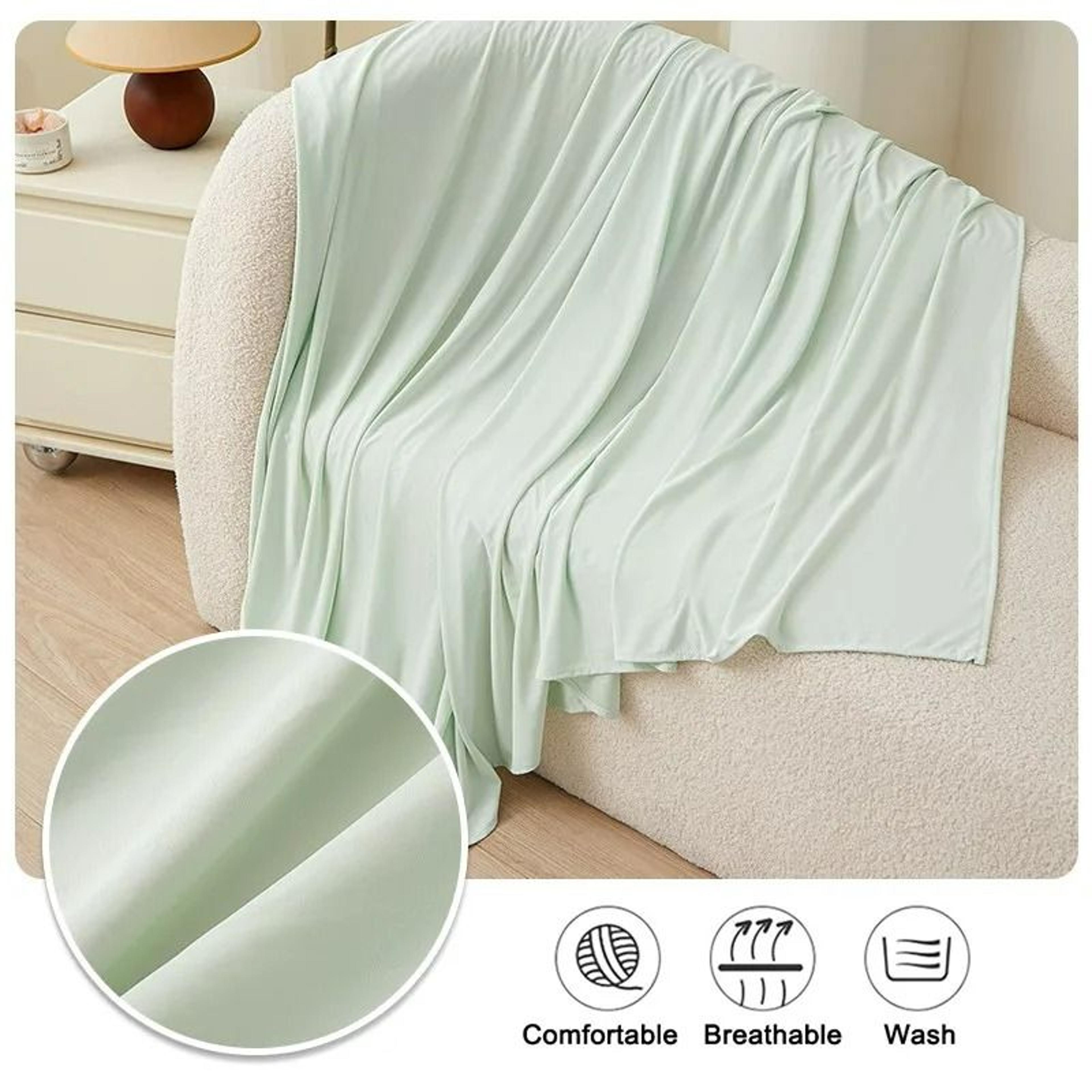 Summer Ice Silk Lightweight Breathable Thin Cooling Blanket 4