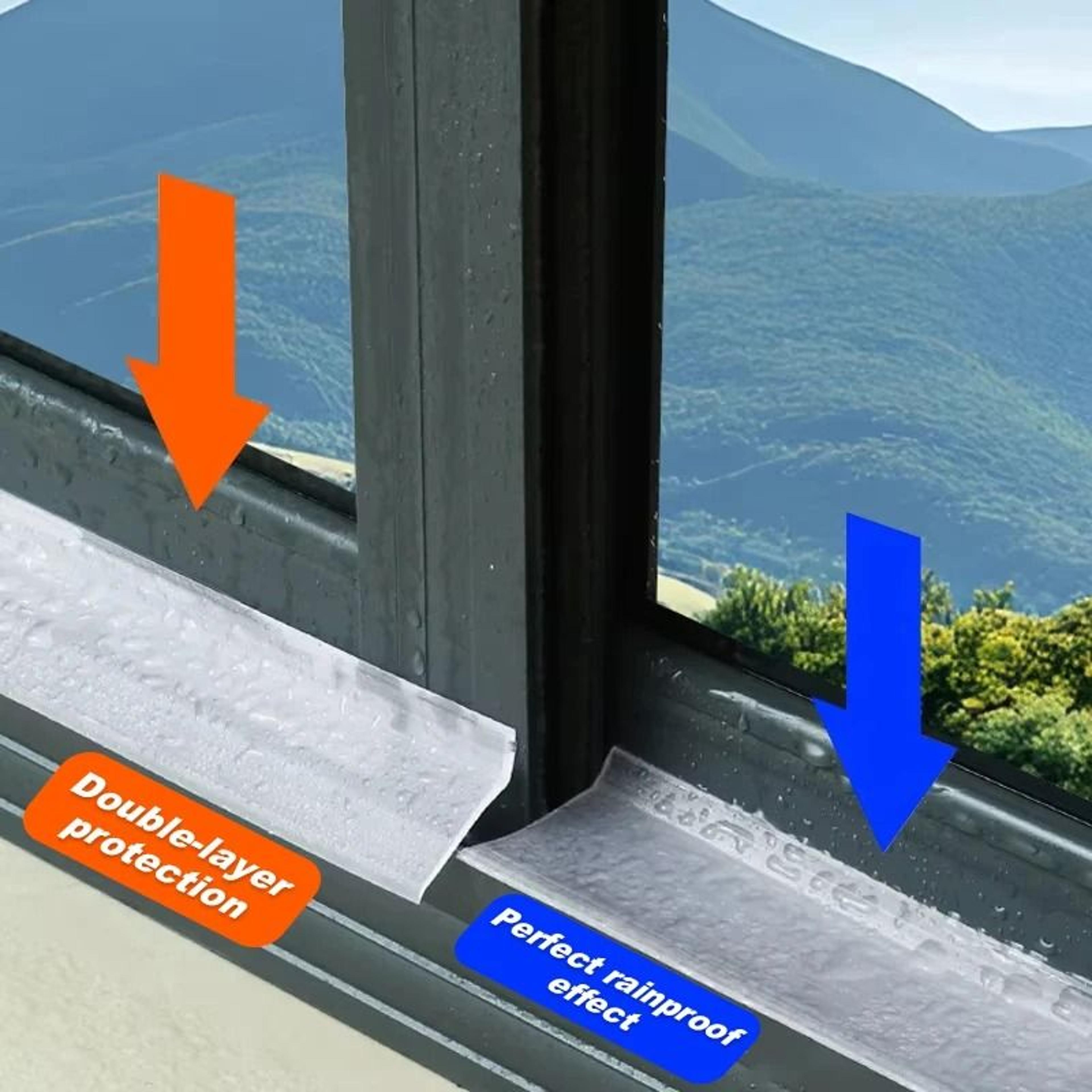 Transparent Window Water Blocking Bar SelfAdhesive Sealing Strip 2