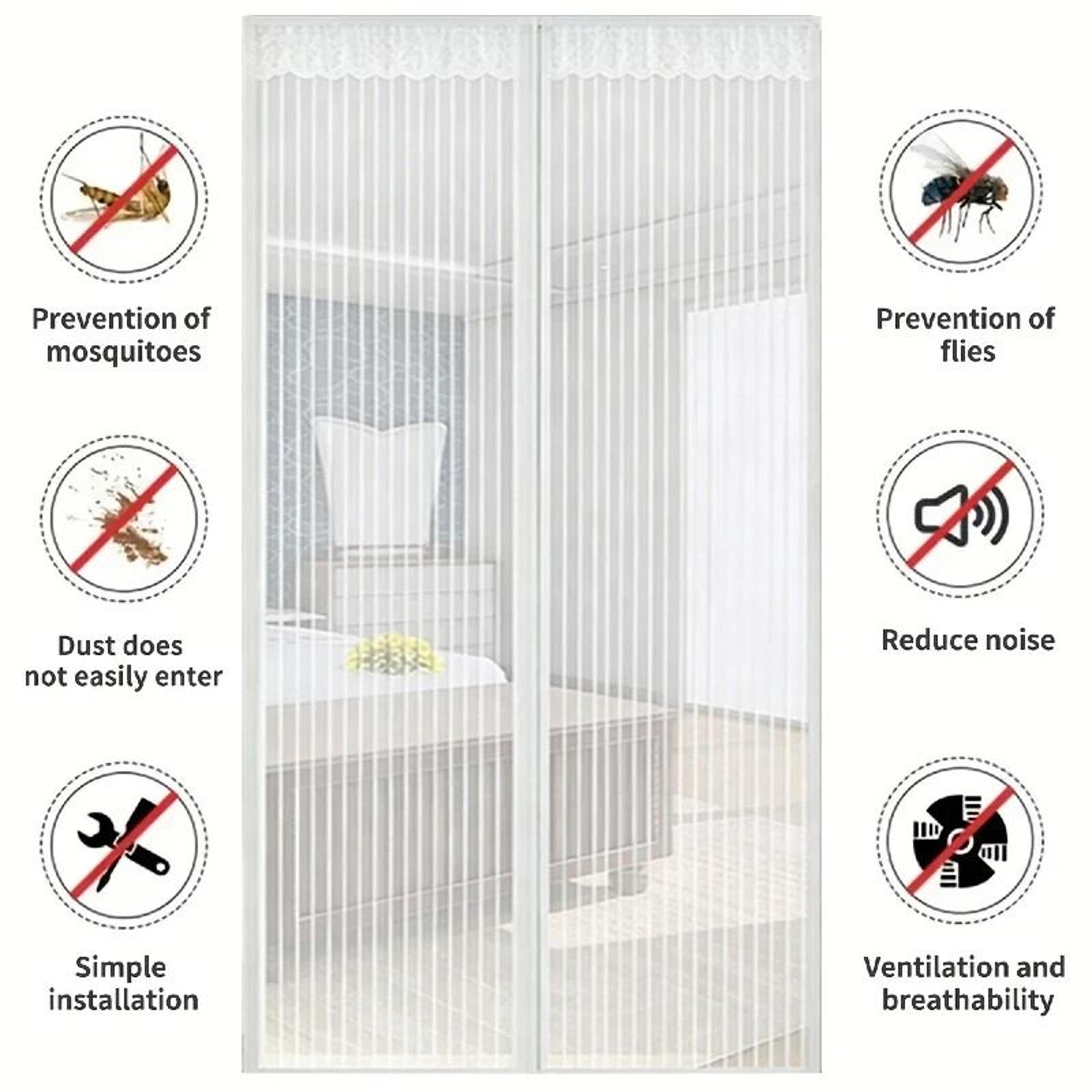 Magnetic Automatic Closing Mosquito Door Screen Net Curtain 5